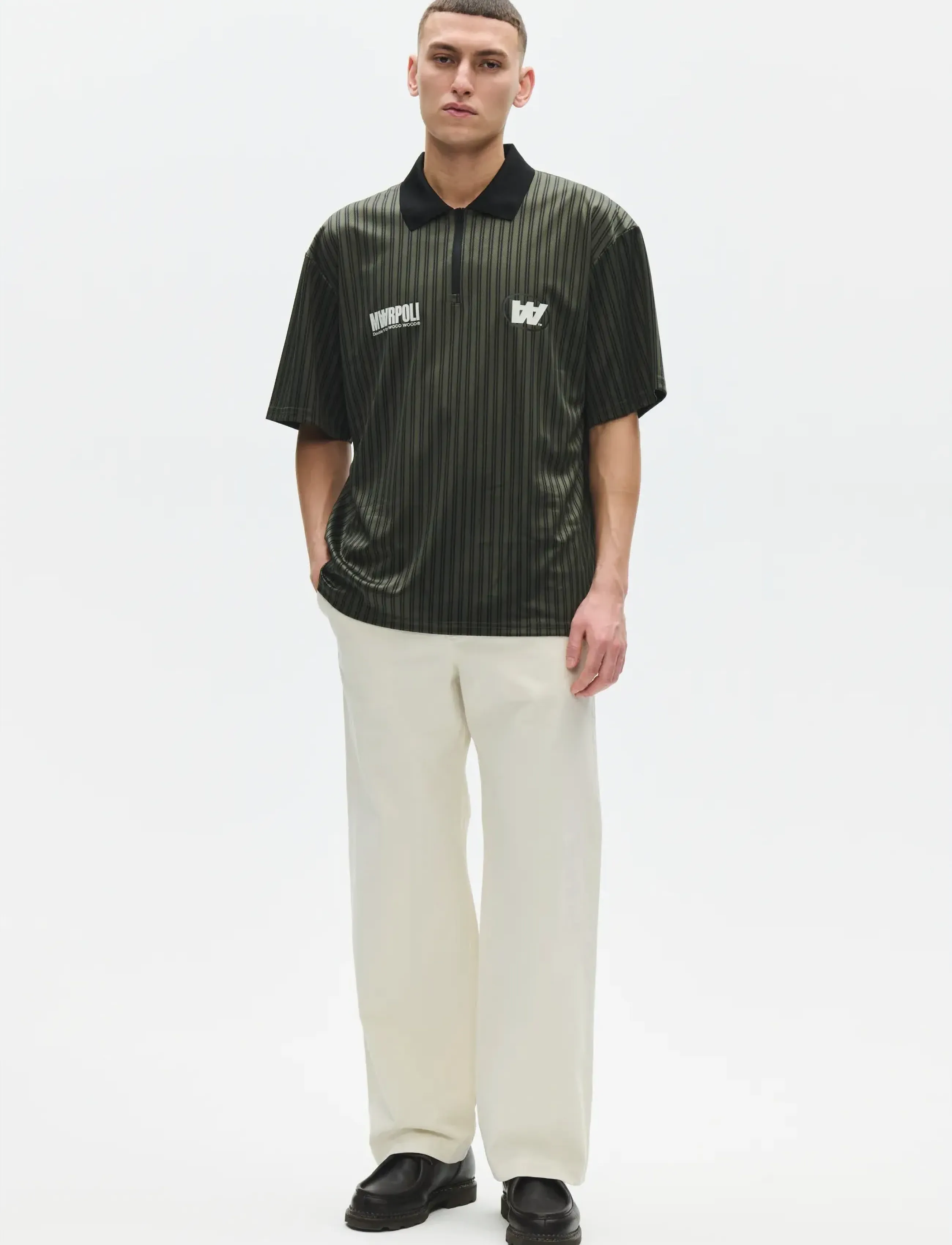 WOOD WOOD - WWLama polo 25418 - kortærmede poloer - deep depths stripe - 3