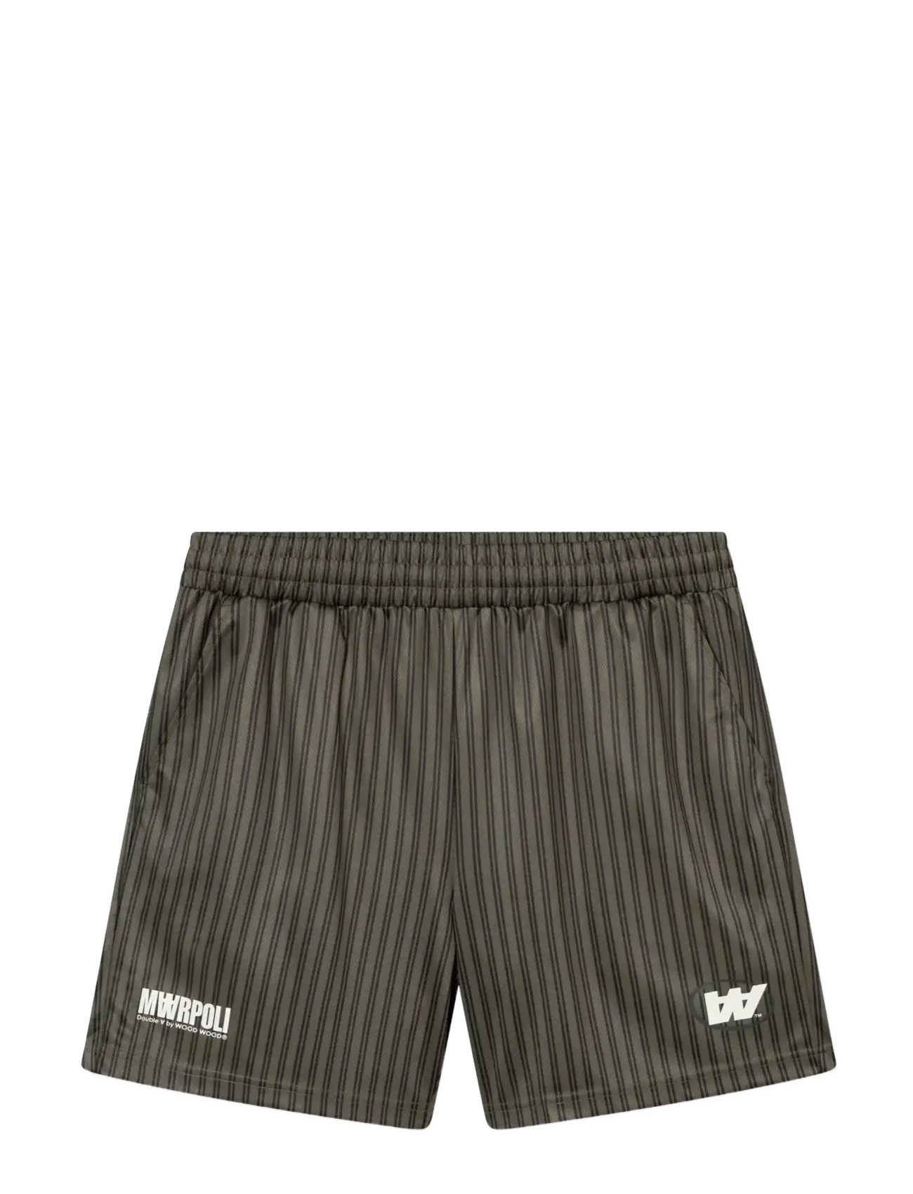 WOOD WOOD WWLama shorts 25418 - E-smaspäev - DEEP DEPTHS STRIPE / khaki/green