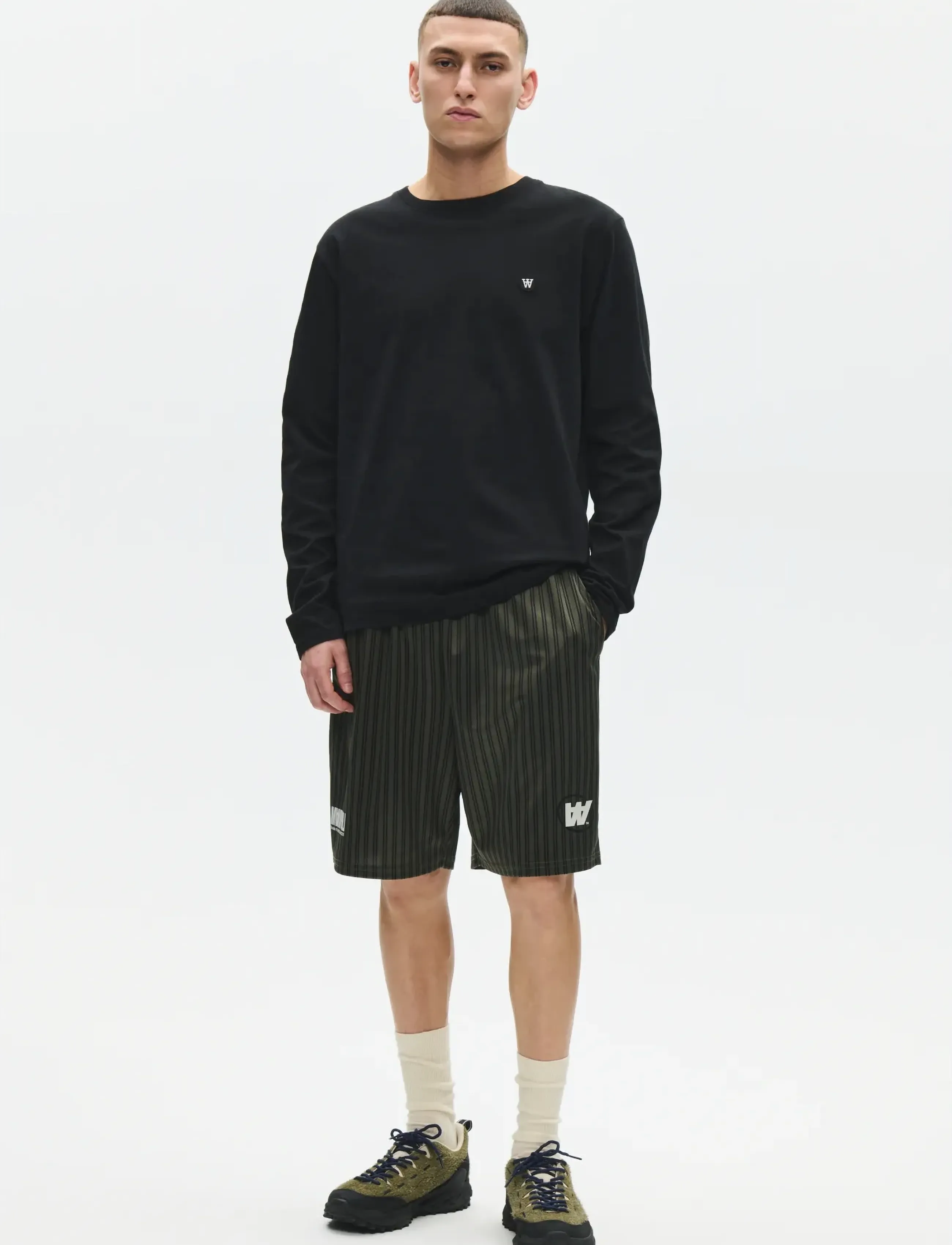 WOOD WOOD - WWLama shorts 25418 - casual shorts - deep depths stripe - 4