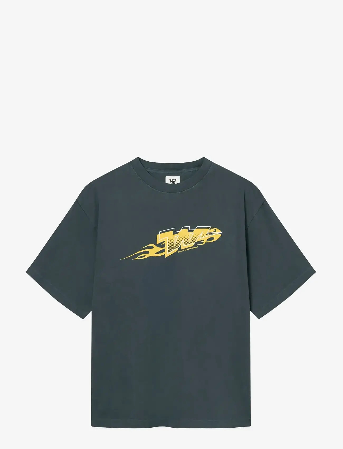 WOOD WOOD - WWLiam dio tee 25419 - lühikeste varrukatega t-särgid - washed black - 1