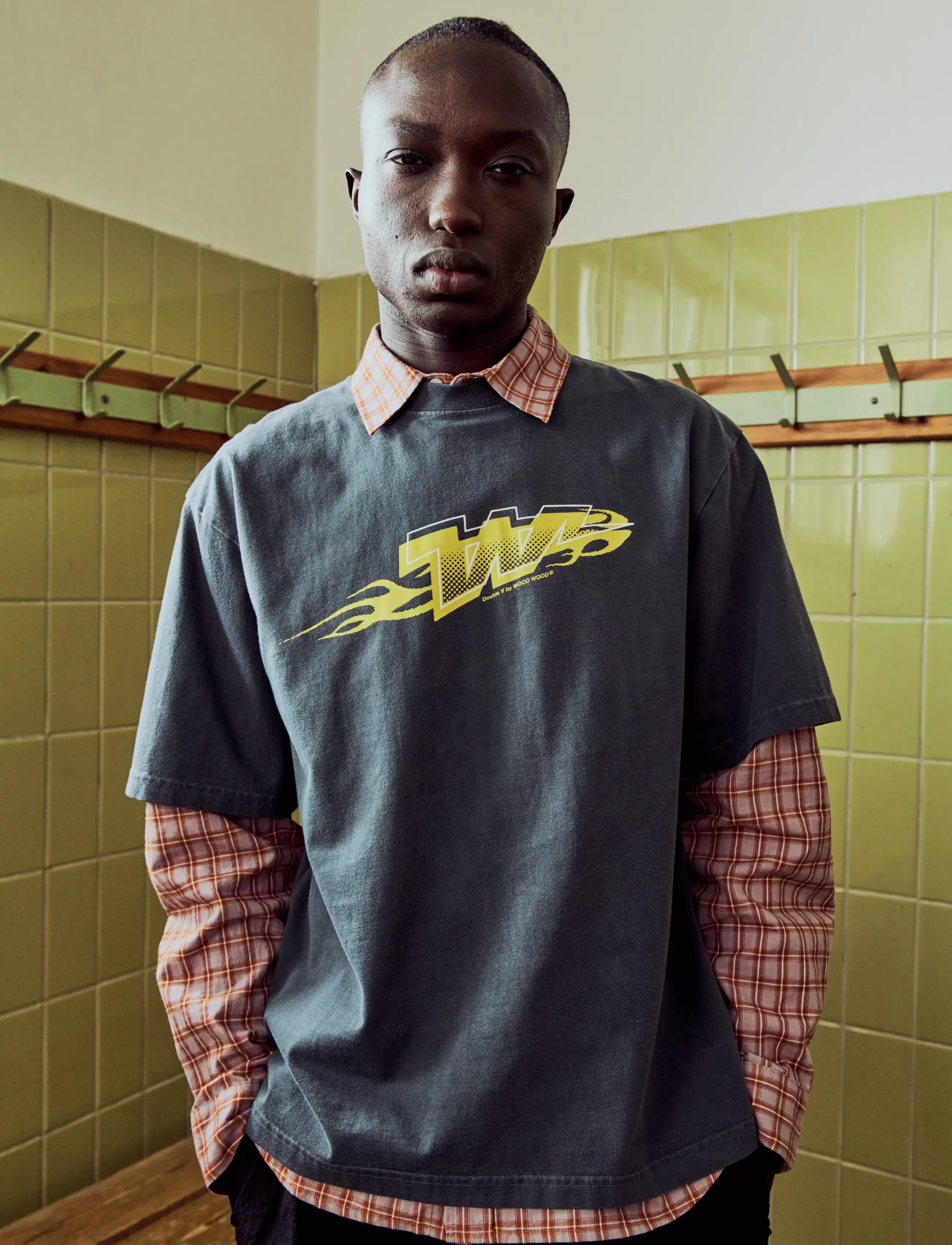 WOOD WOOD Wwliam Dio Tee 25419, Mænd, Grafisk T-Shirt, Sort, Str: M