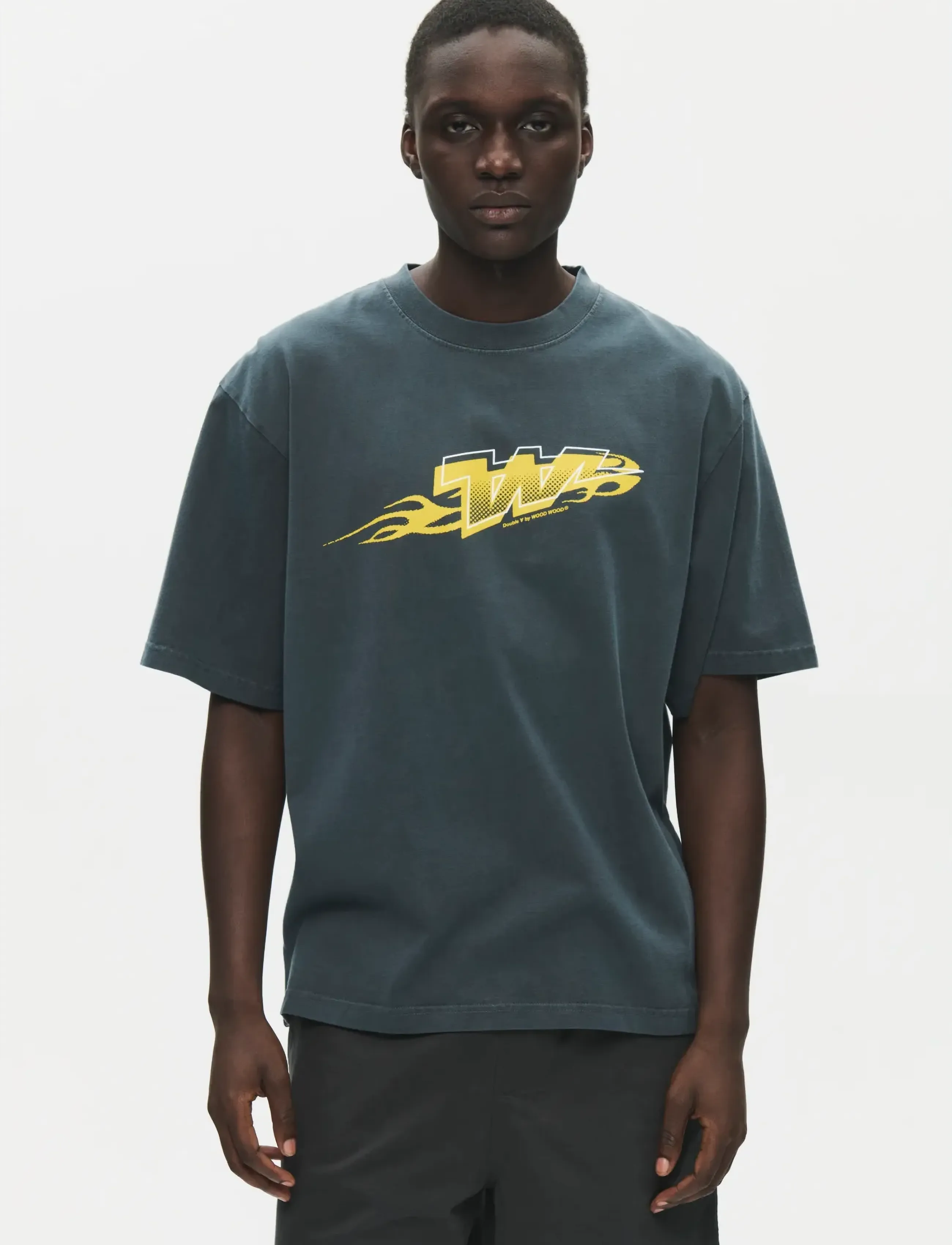 WOOD WOOD - WWLiam dio tee 25419 - kortærmede t-shirts - washed black - 3