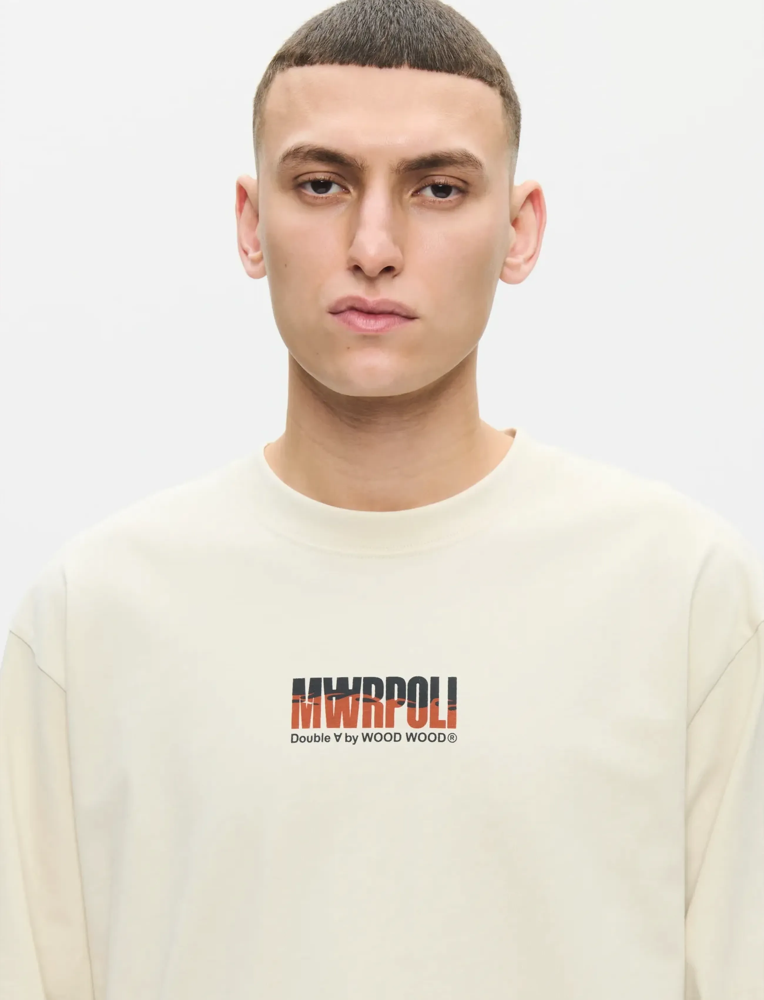 WOOD WOOD - WWLiam marpoli ls tee 25419 - langærmede t-shirts - silver birch - 2