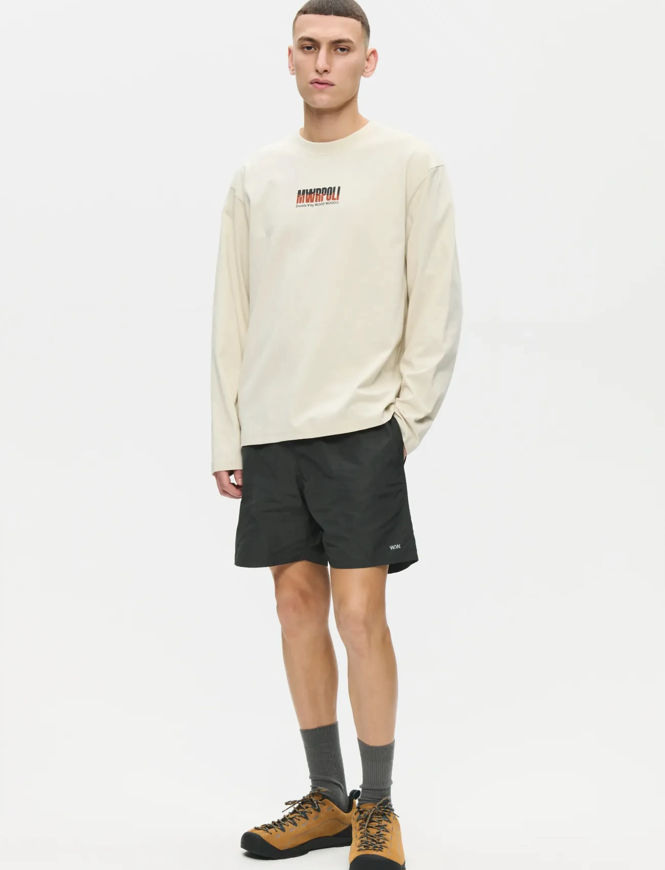 WOOD WOOD - WWLiam marpoli ls tee 25419 - t-shirts à manches longues - silver birch - 3