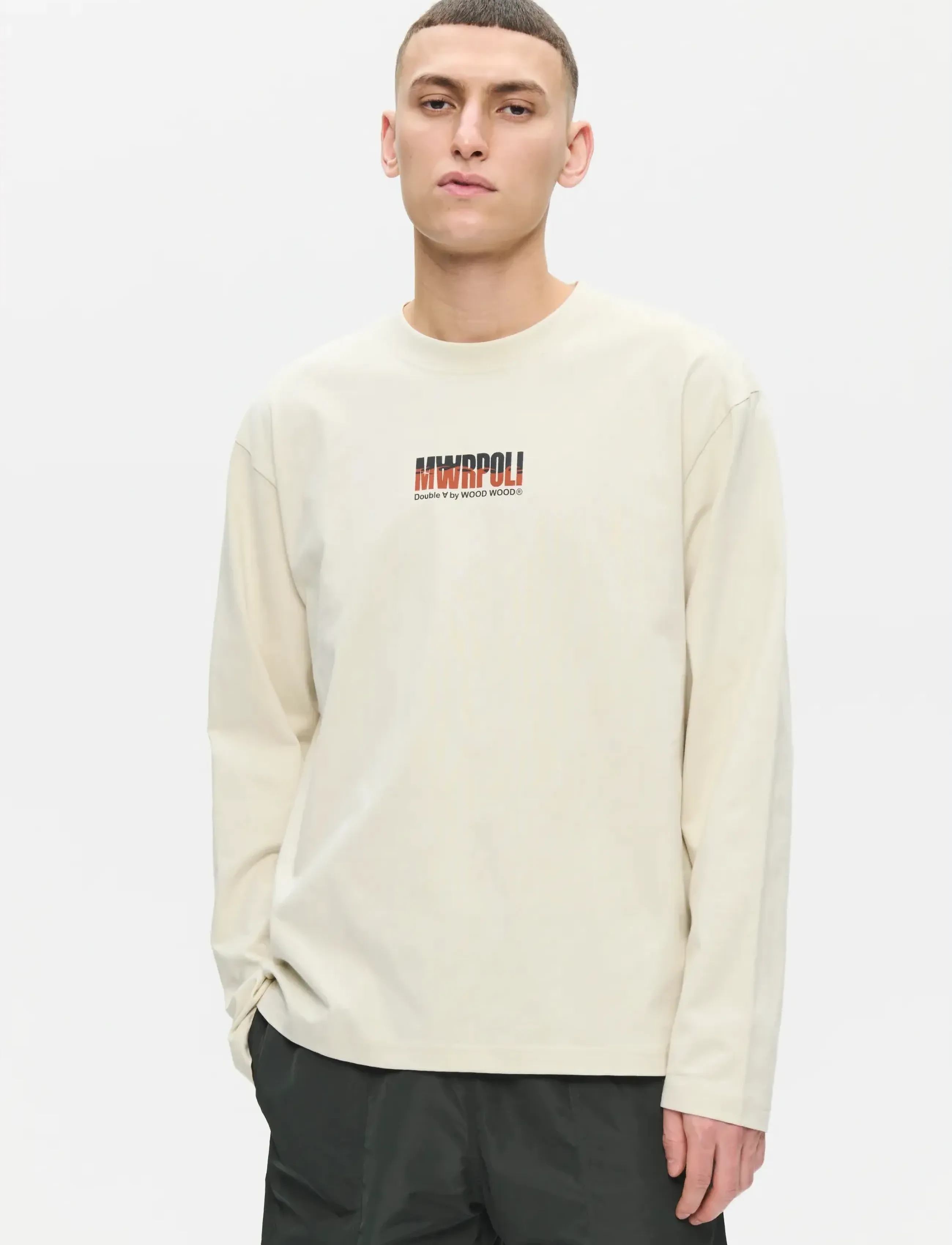 WOOD WOOD - WWLiam marpoli ls tee 25419 - t-shirts à manches longues - silver birch - 4