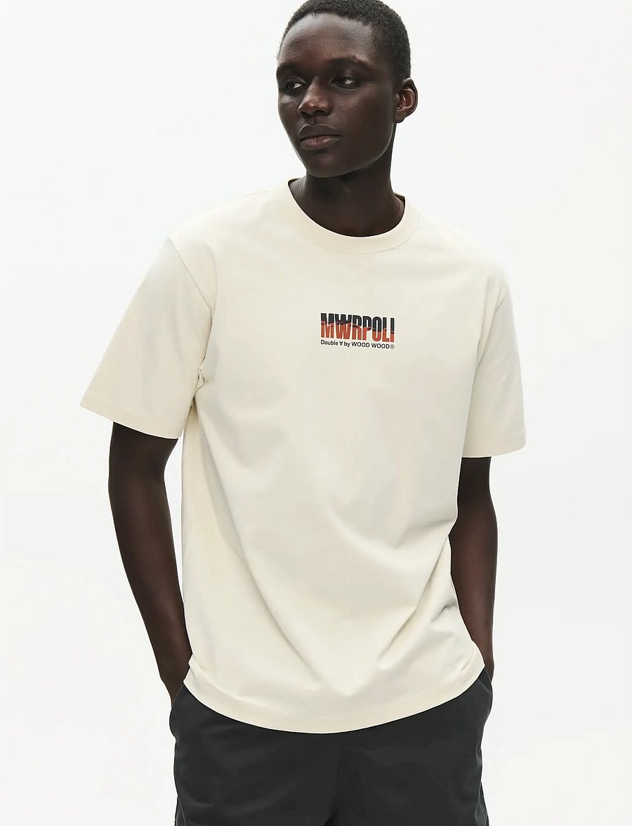 WOOD WOOD - WWAce marpoli tee 25419 - t-krekli ar īsām piedurknēm - silver birch - 0