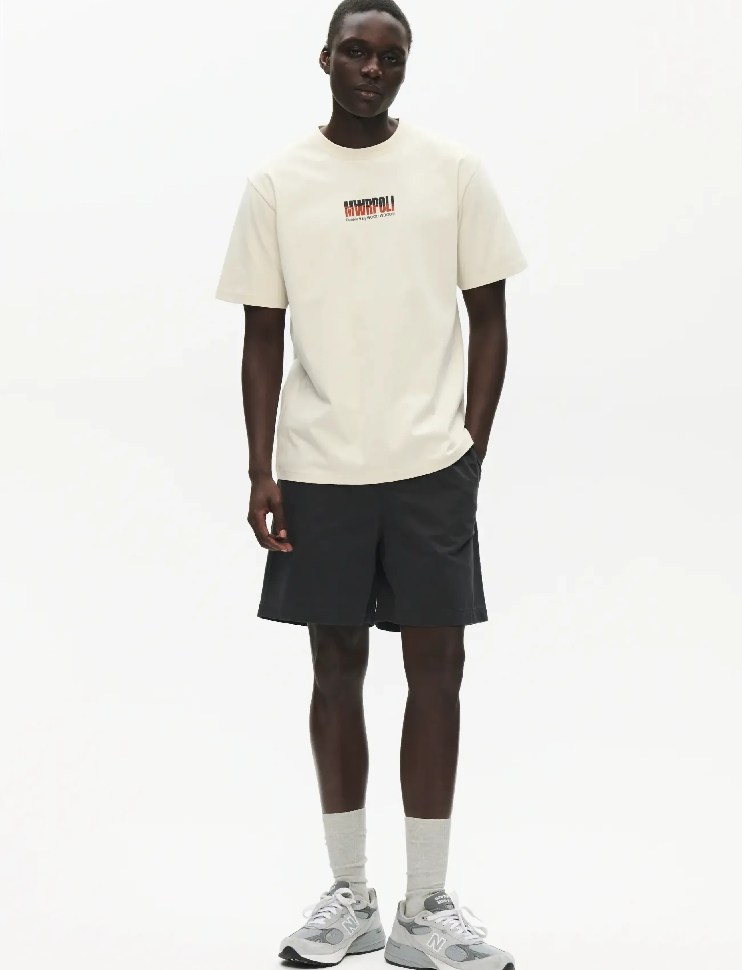WOOD WOOD - WWAce marpoli tee 25419 - kortærmede t-shirts - silver birch - 3
