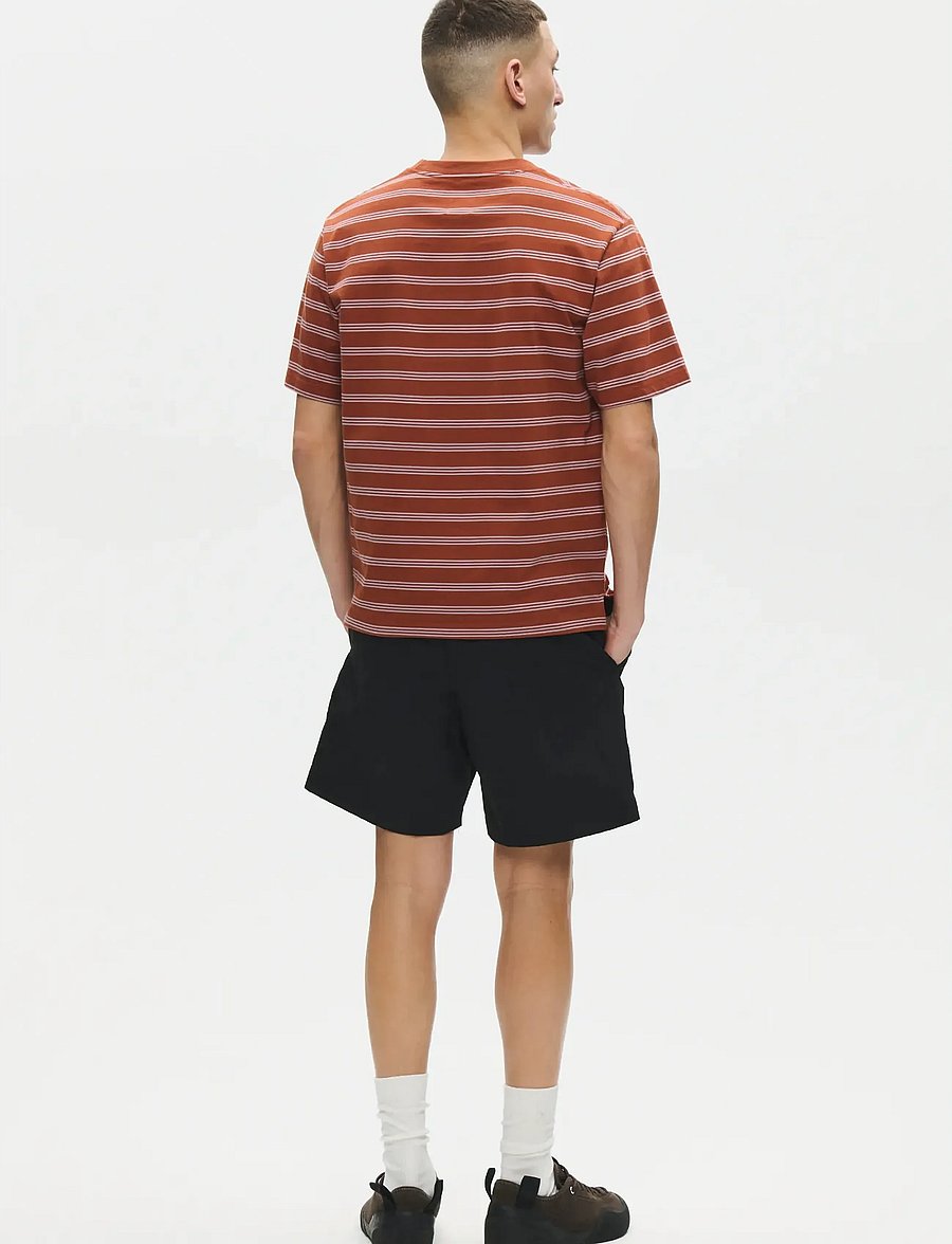 WOOD WOOD - WWEaston x tee 25381 - kortärmade t-shirts - ginger bread stripe - 4