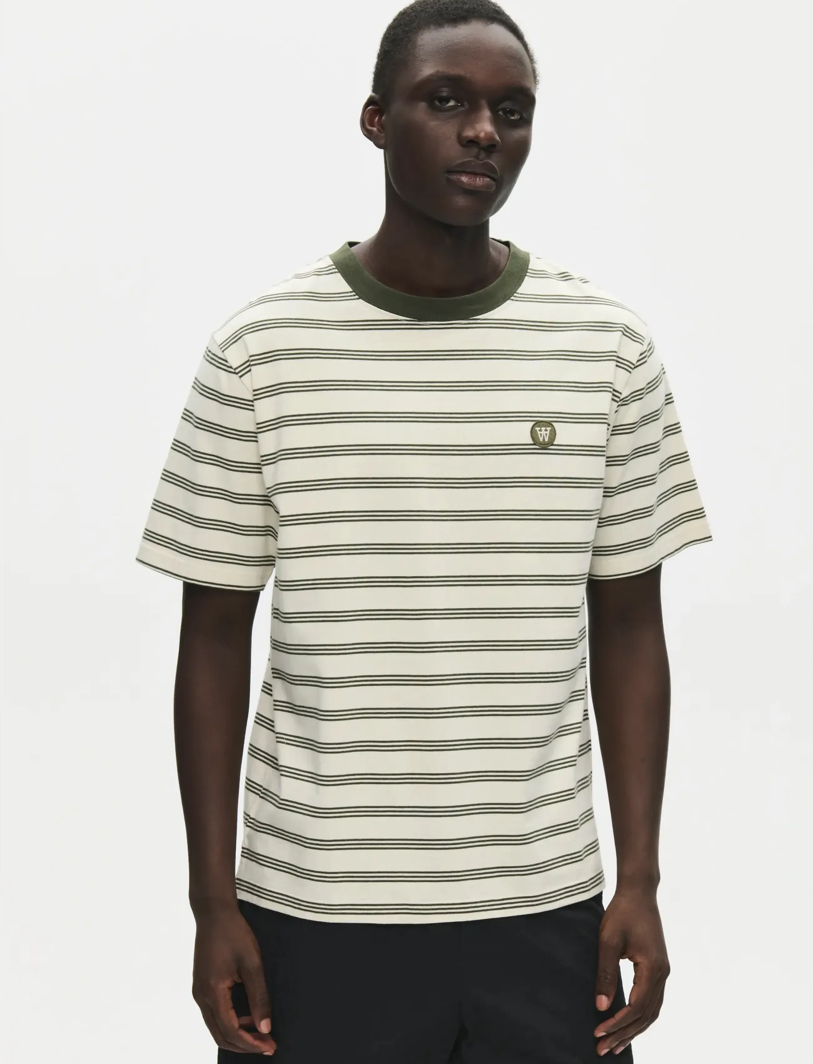 WOOD WOOD WWEaston x tee 25381 - Collections - SILVER BIRCH STRIPE / cream