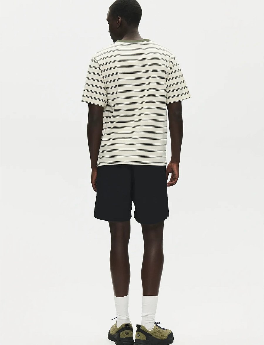 WOOD WOOD - WWEaston x tee 25381 - kortärmade t-shirts - silver birch stripe - 4