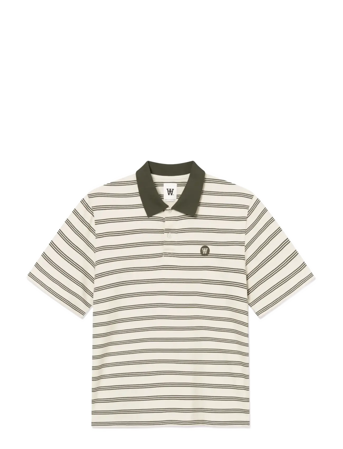 WOOD WOOD - WWColton x polo 25381 - kurzärmelig - silver birch stripe - 1