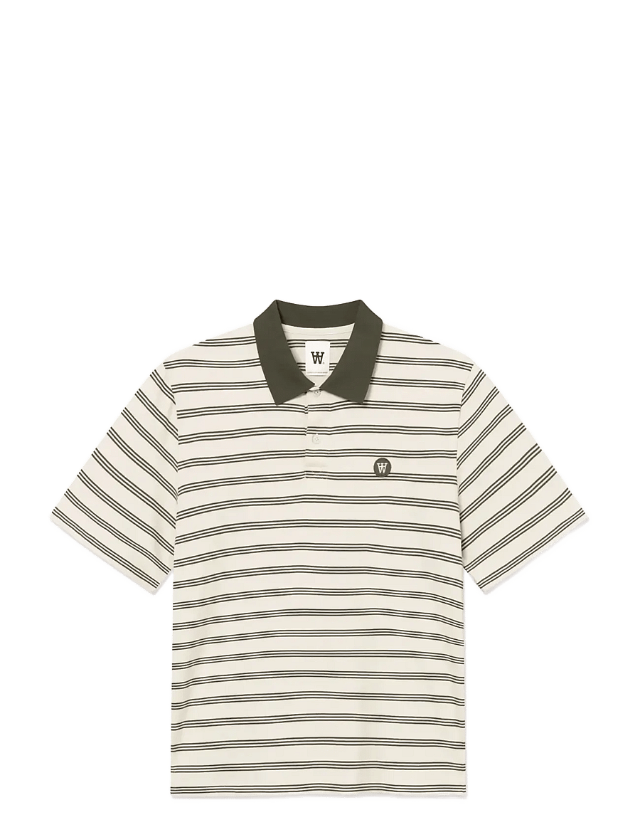 WOOD WOOD - WWColton x polo 25381 - kurzärmelig - silver birch stripe - 1