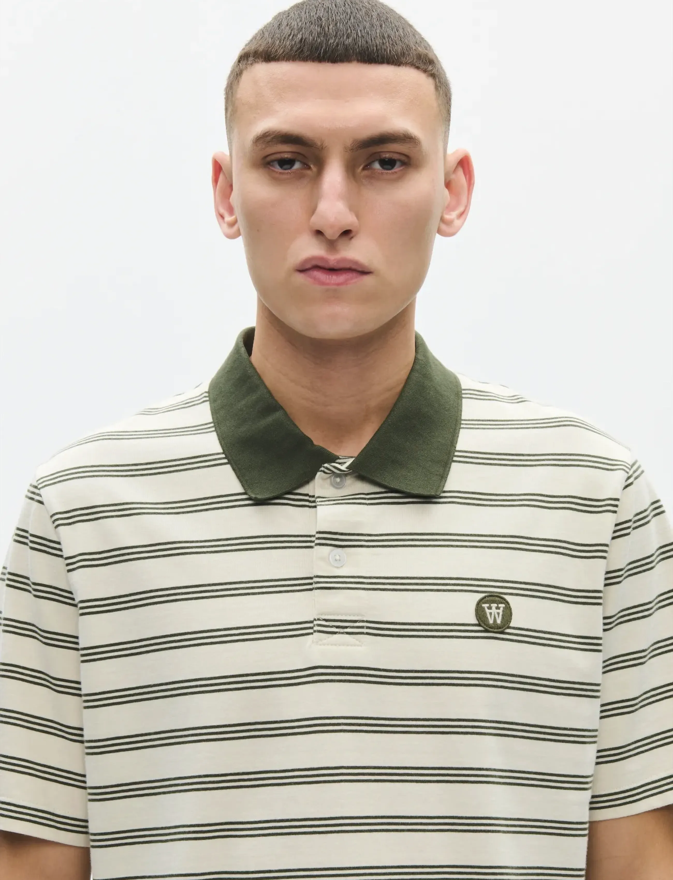 WOOD WOOD WWColton x polo 25381 - Poloer - SILVER BIRCH STRIPE / cream