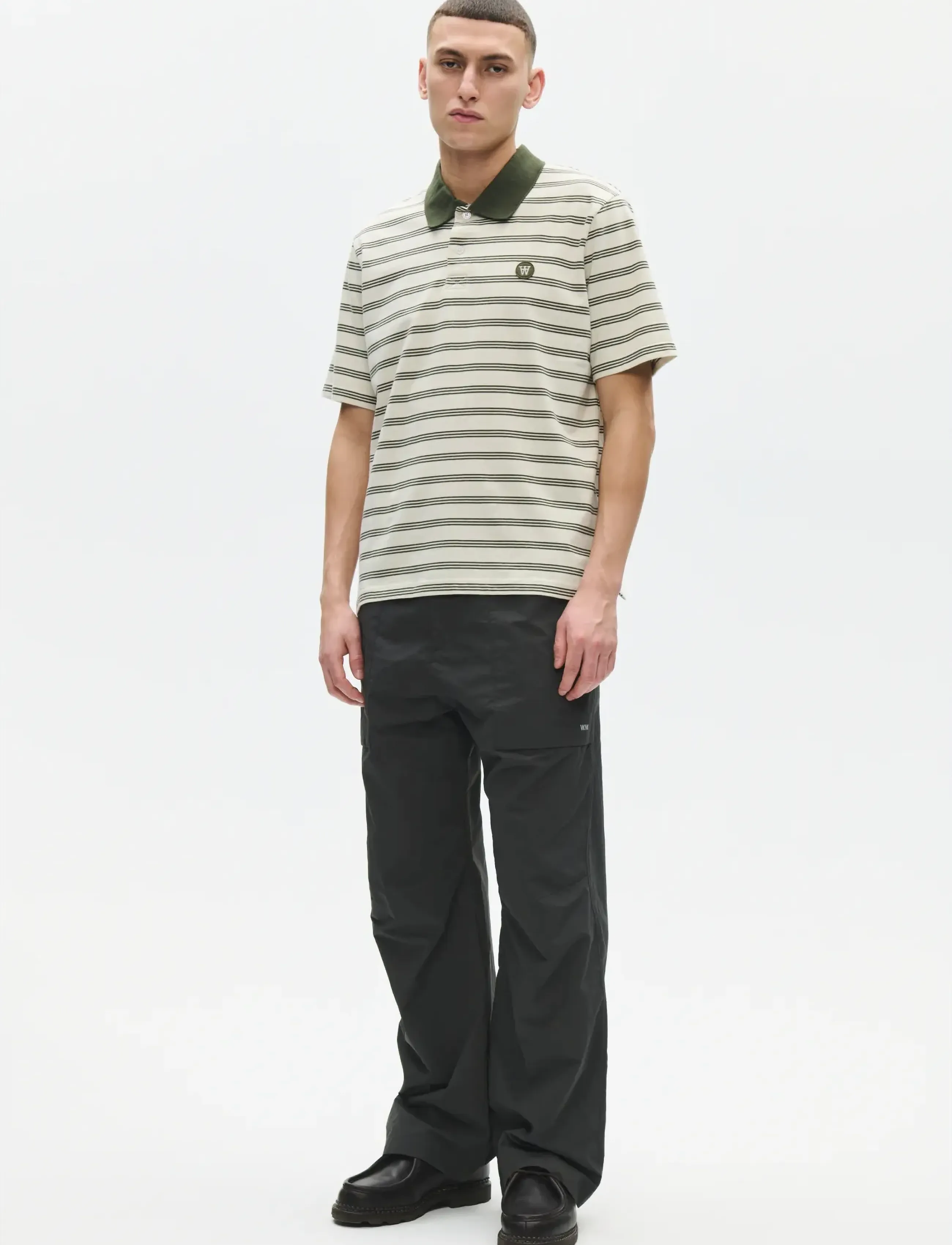 WOOD WOOD - WWColton x polo 25381 - kurzärmelig - silver birch stripe - 4