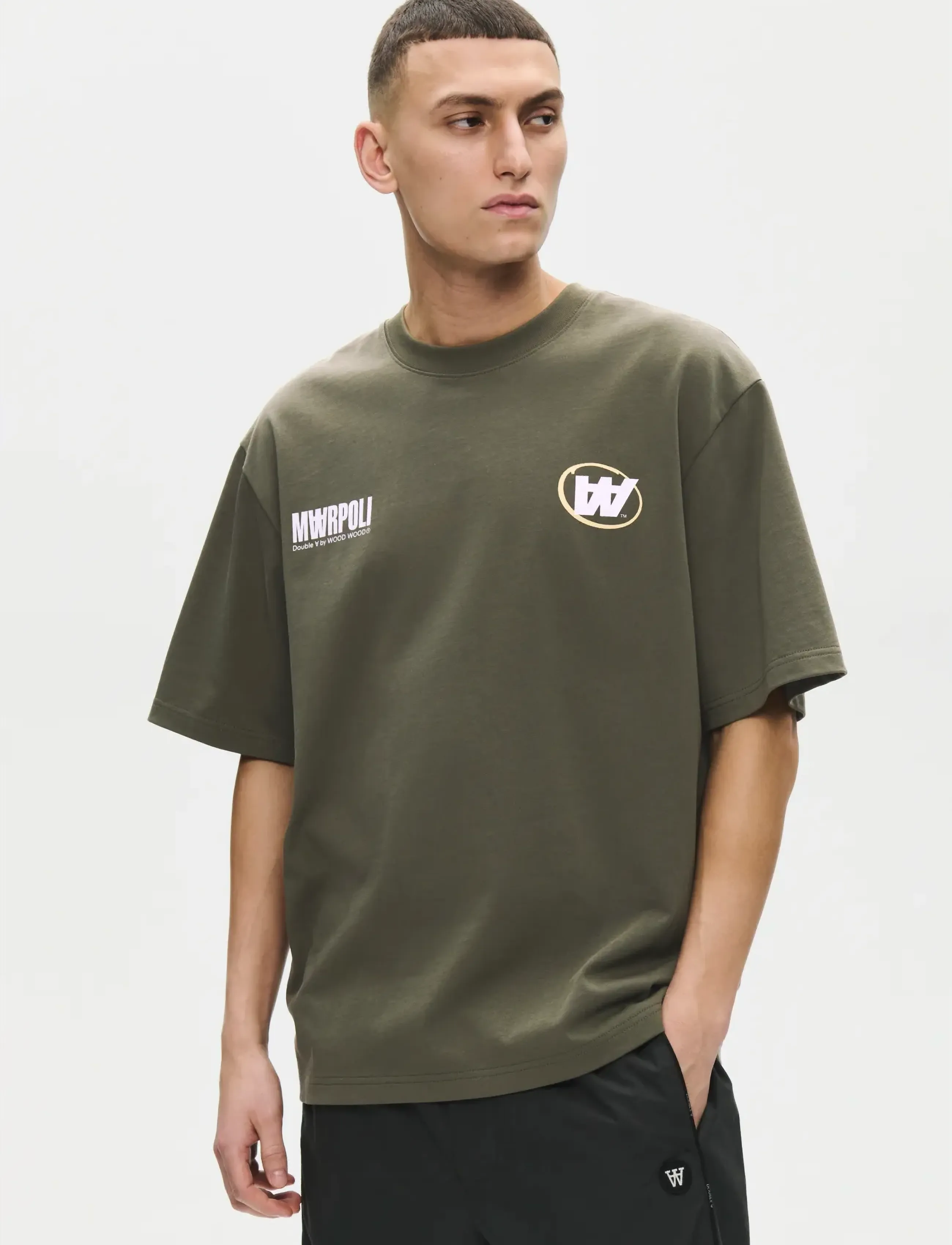 WOOD WOOD WWLiam team tee 25431 - Kollektsioonid - DEEP DEPTHS / khaki/green