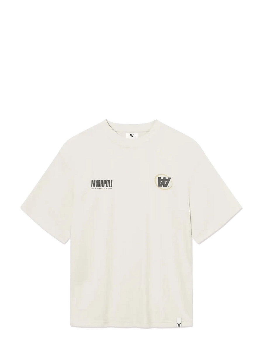 WOOD WOOD - WWLiam team tee 25431 - t-shirts à manches courtes - silver birch - 1
