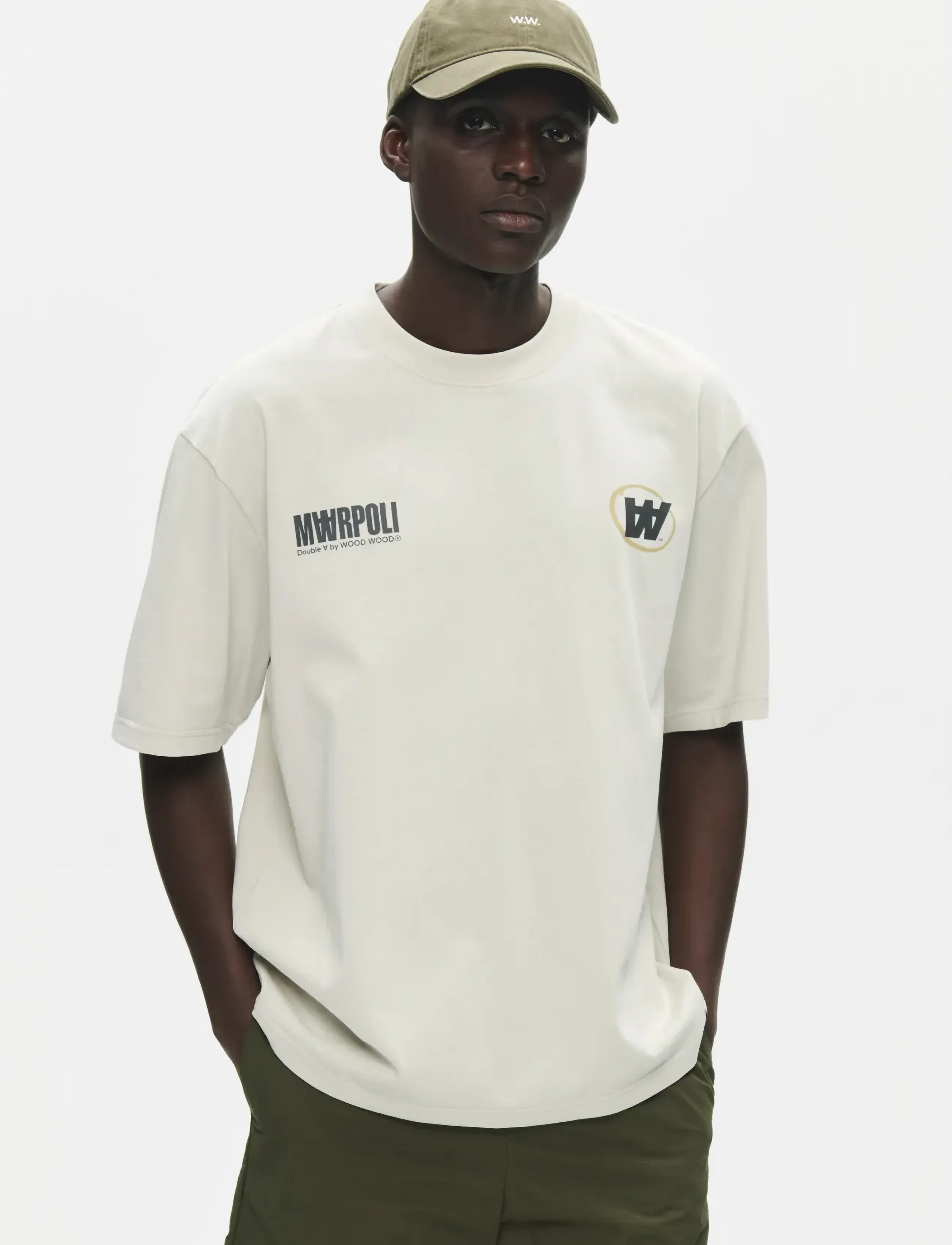 WOOD WOOD - WWLiam team tee 25431 - short-sleeved t-shirts - silver birch - 2
