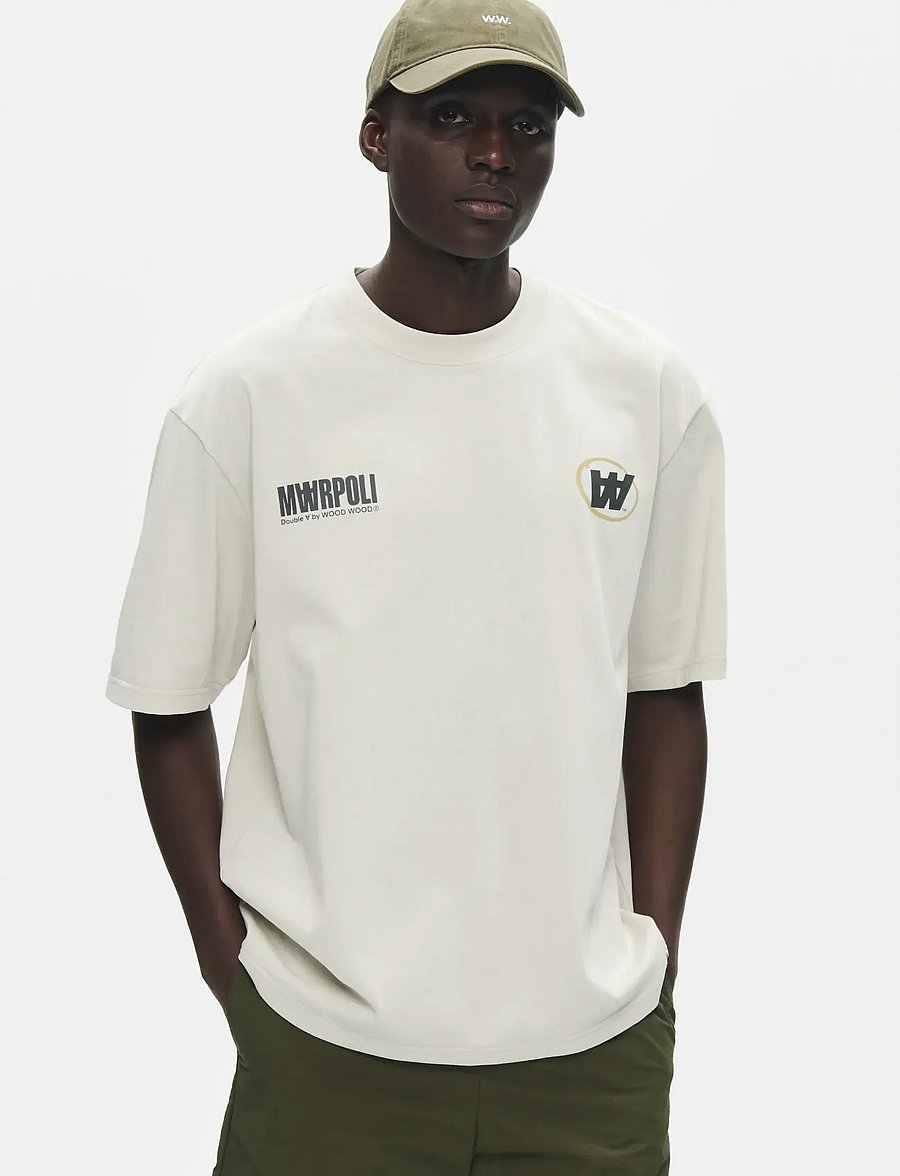 WOOD WOOD - WWLiam team tee 25431 - t-shirts à manches courtes - silver birch - 2