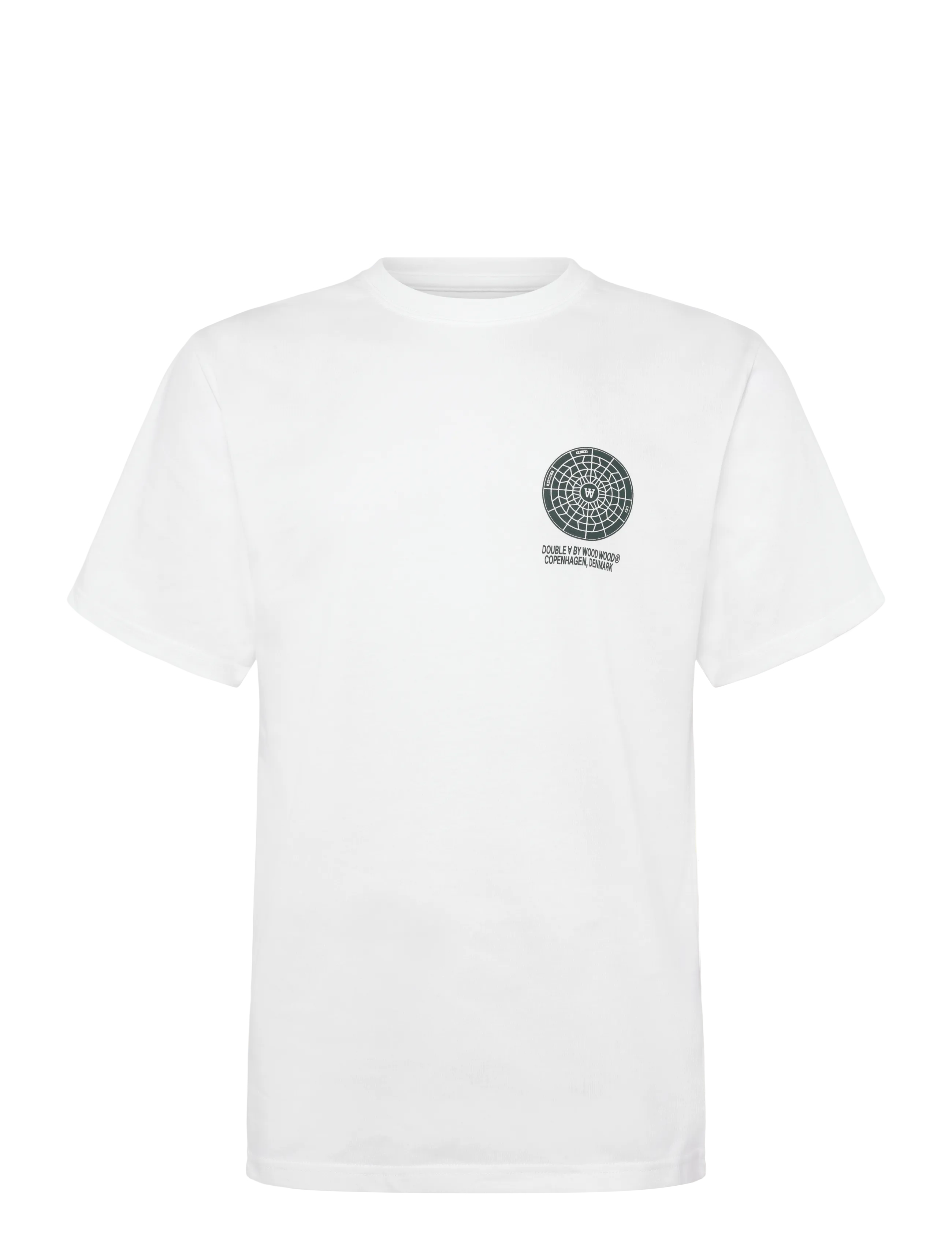 WOOD WOOD - WWAce cover tee 25419 - lühikeste varrukatega t-särgid - bright white - 1