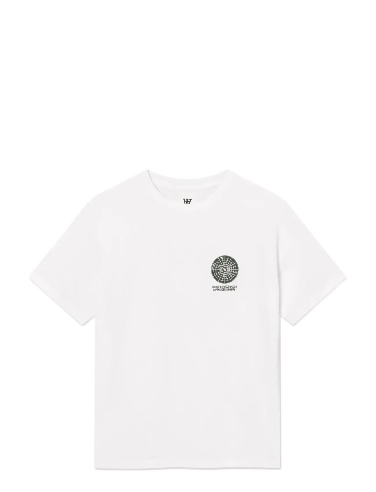 WOOD WOOD - WWAce cover tee 25419 - kortærmede t-shirts - bright white - 1