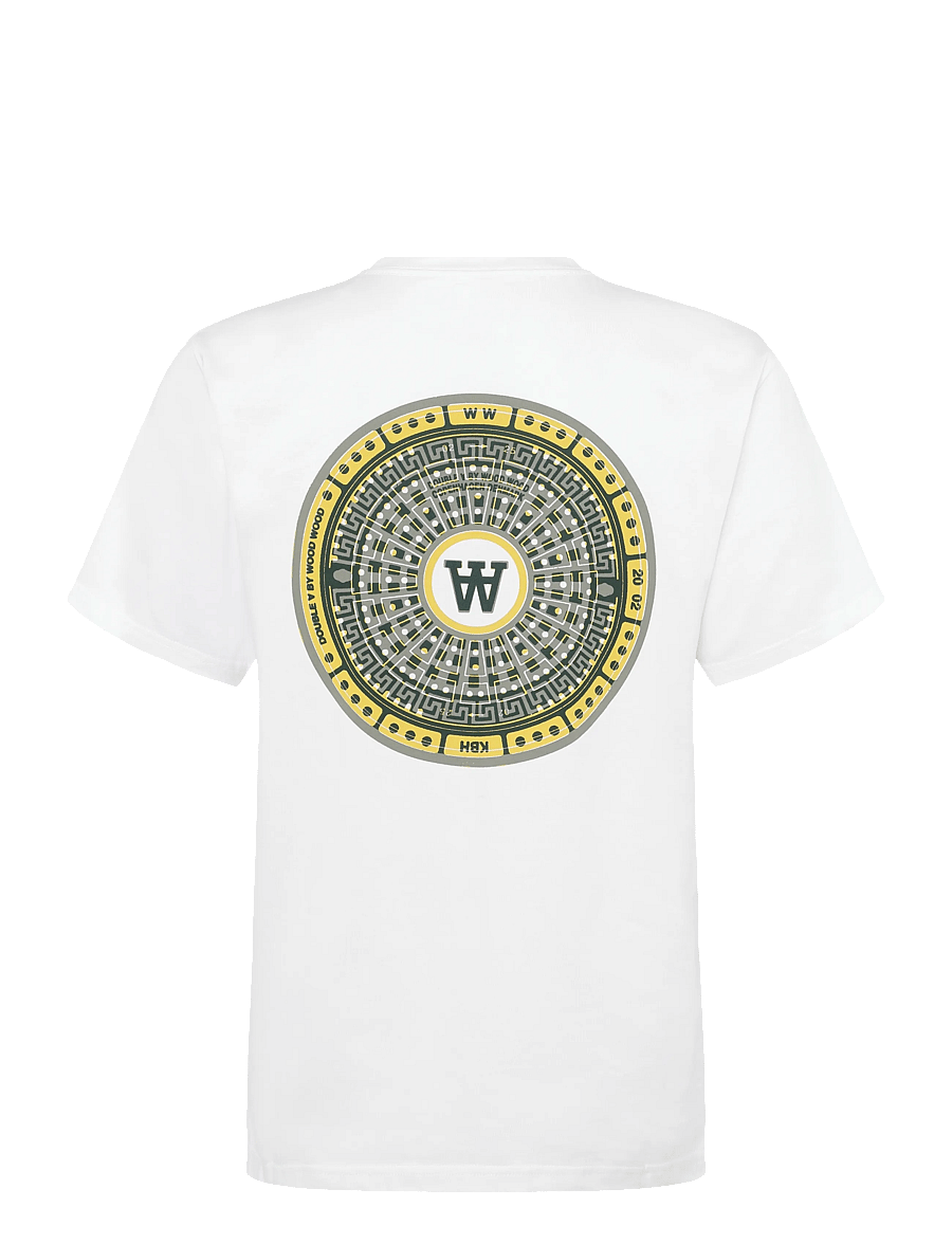 WOOD WOOD - WWAce cover tee 25419 - lühikeste varrukatega t-särgid - bright white - 2