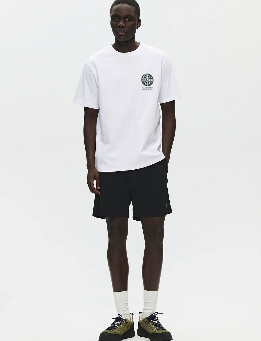 WOOD WOOD - WWAce cover tee 25419 - lühikeste varrukatega t-särgid - bright white - 3