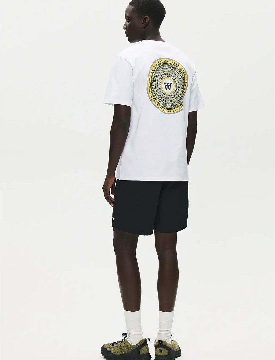WOOD WOOD - WWAce cover tee 25419 - lühikeste varrukatega t-särgid - bright white - 4