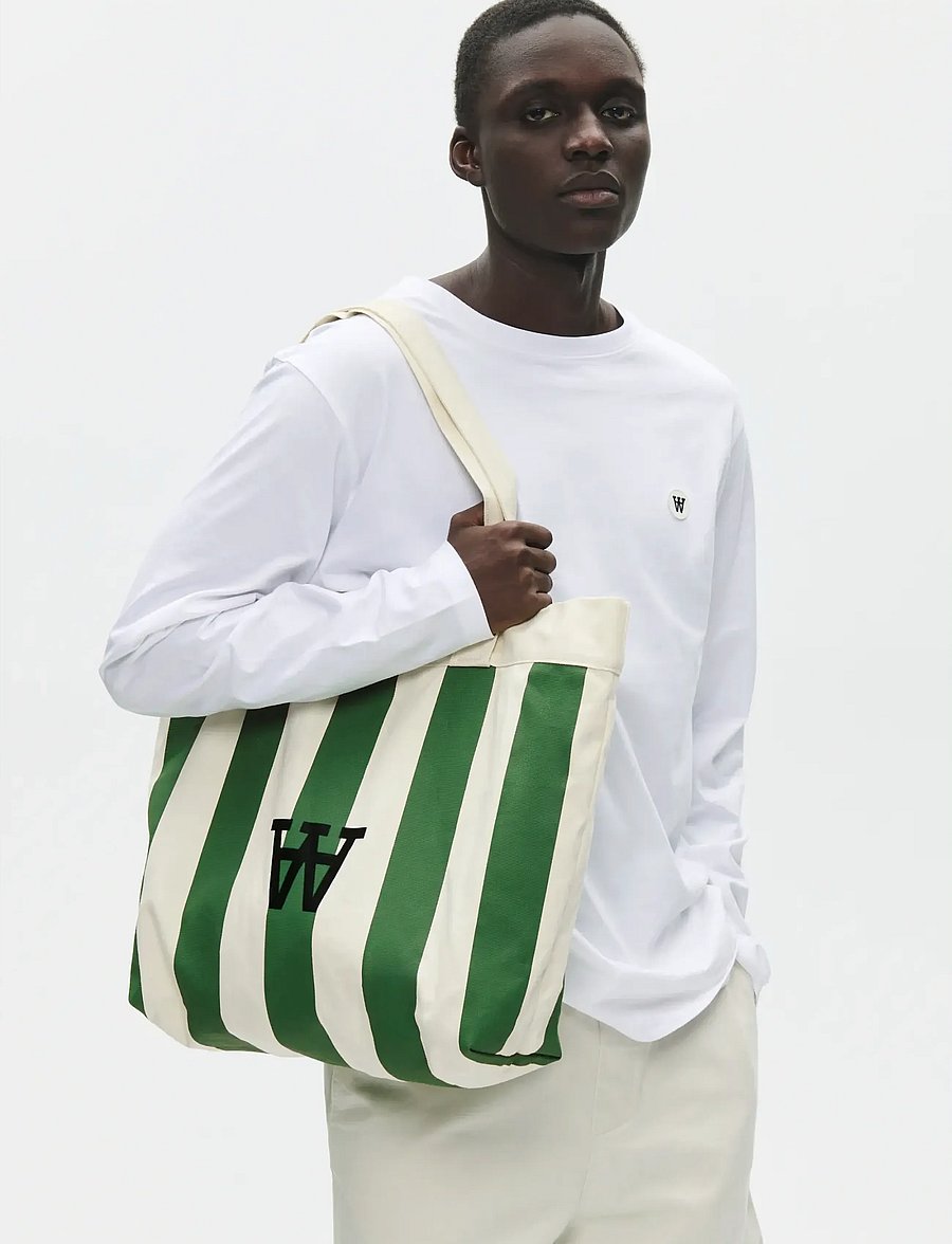 WOOD WOOD - WWConner stripe tote bag 25306 - achetez par style - eden green stripe - 0