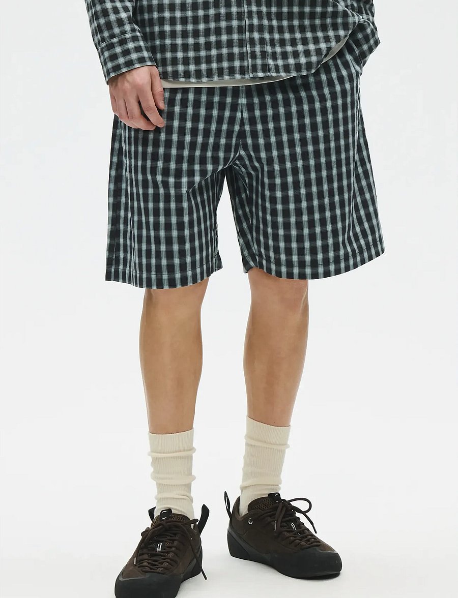 WOOD WOOD - WWAlwin shorts ch 25428 - boxershorts - slate check - 0