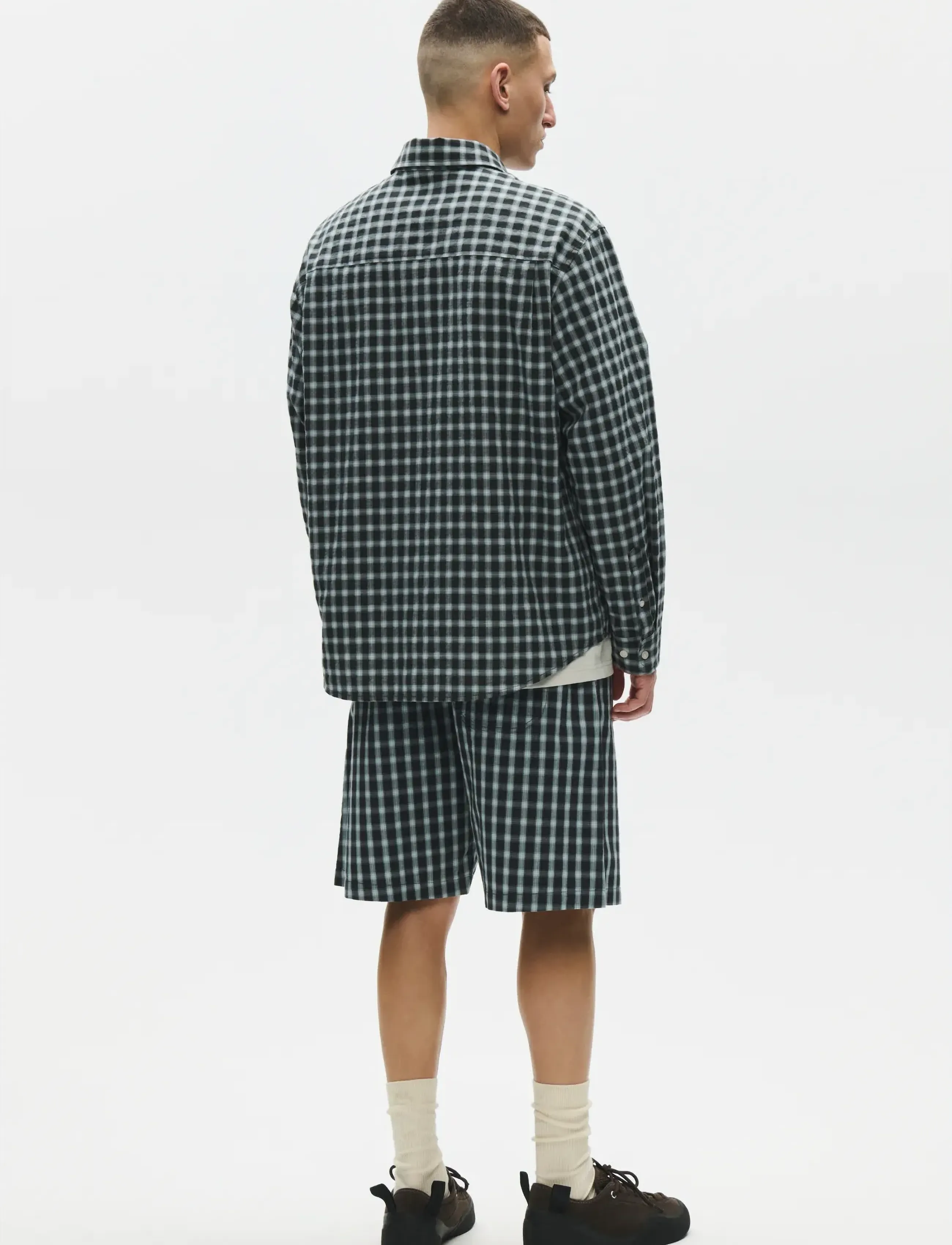 WOOD WOOD - WWAlwin shorts ch 25428 - boxershorts - slate check - 3