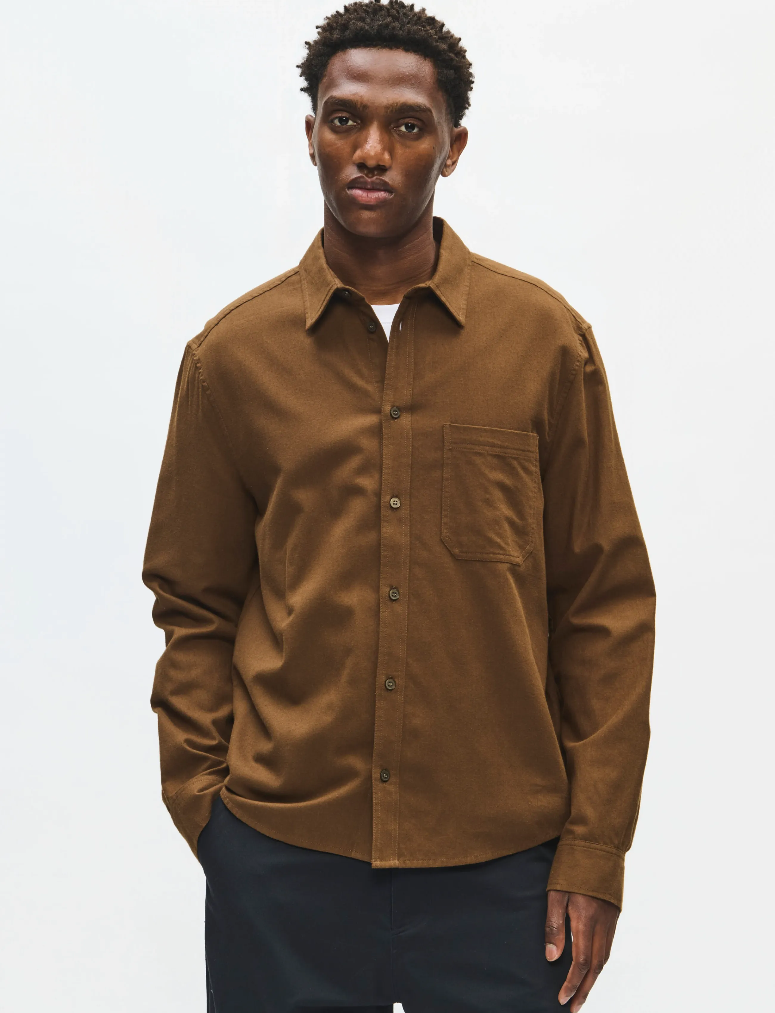 WOOD WOOD WWAdrian shirt 25442 - Skjorter - DESERT PALM / khaki/green