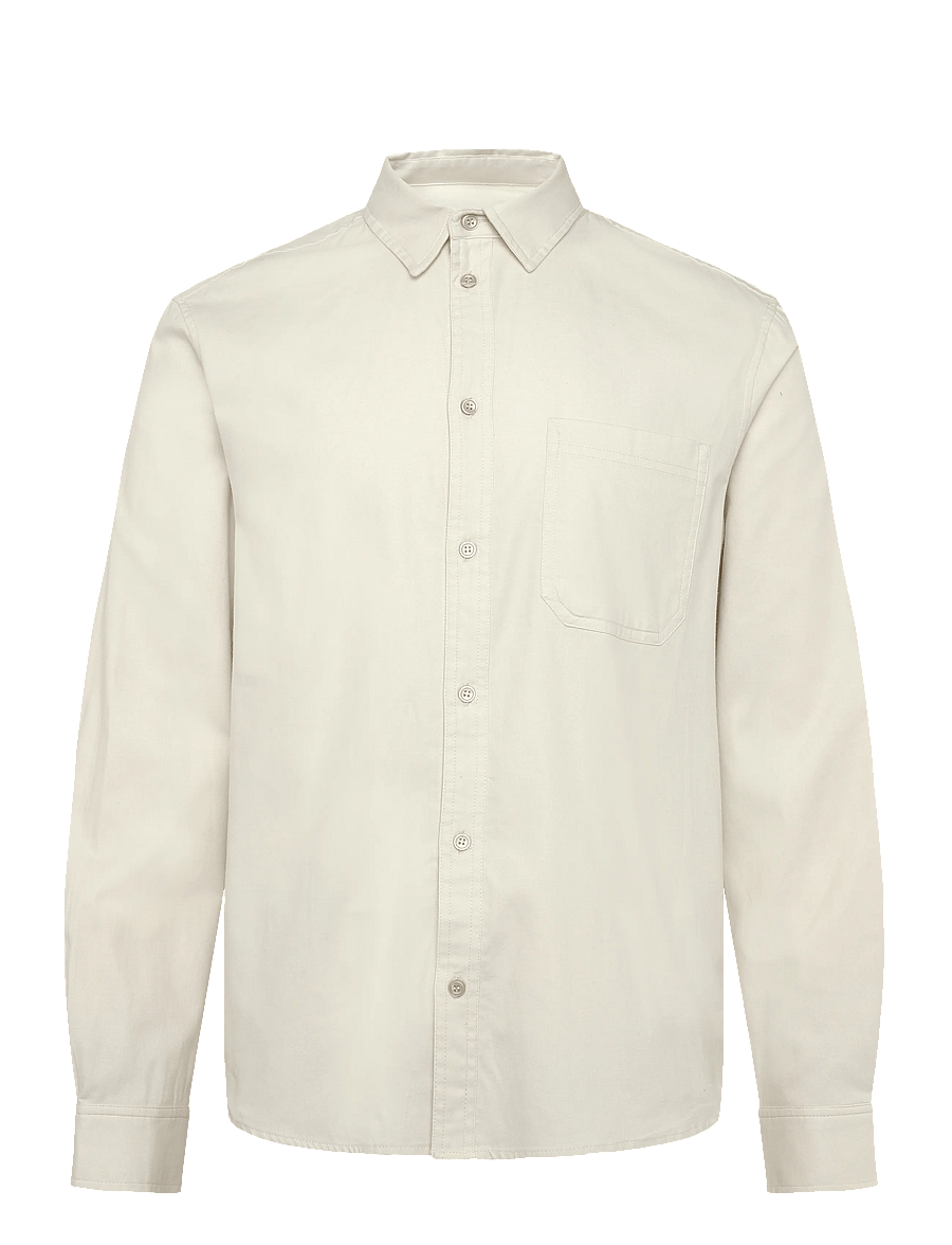 WOOD WOOD - WWAdrian shirt 25442 - vabaajasärgid - silver birch - 1