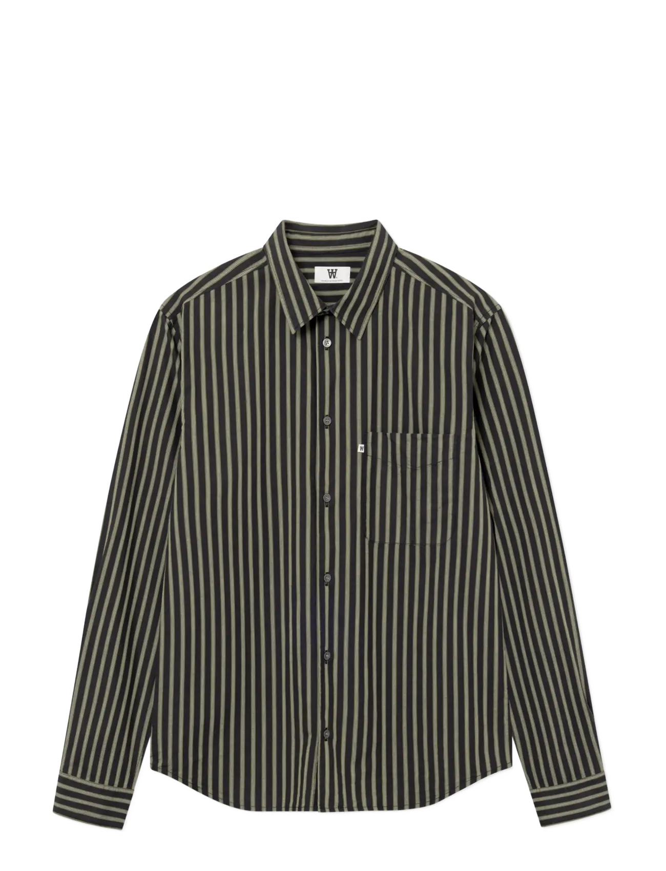 WOOD WOOD - WWAdrian shirt 25444 - going green stripe - 1