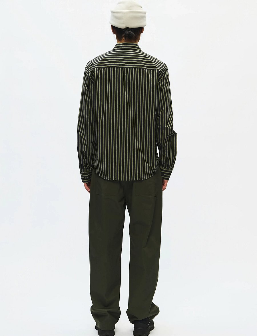 WOOD WOOD - WWAdrian shirt 25444 - triibulised särgid - going green stripe - 3