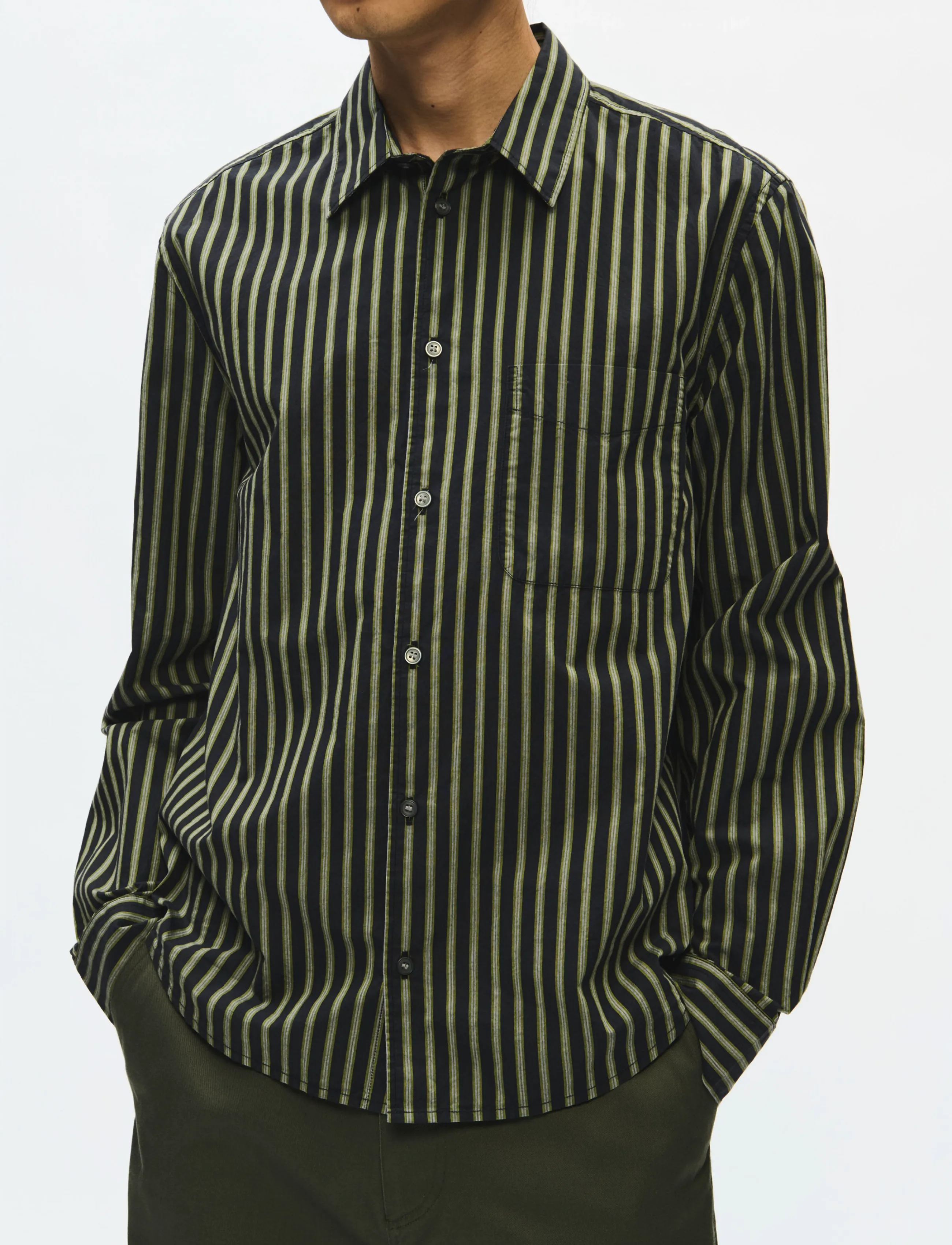 WOOD WOOD - WWAdrian shirt 25444 - going green stripe - 4