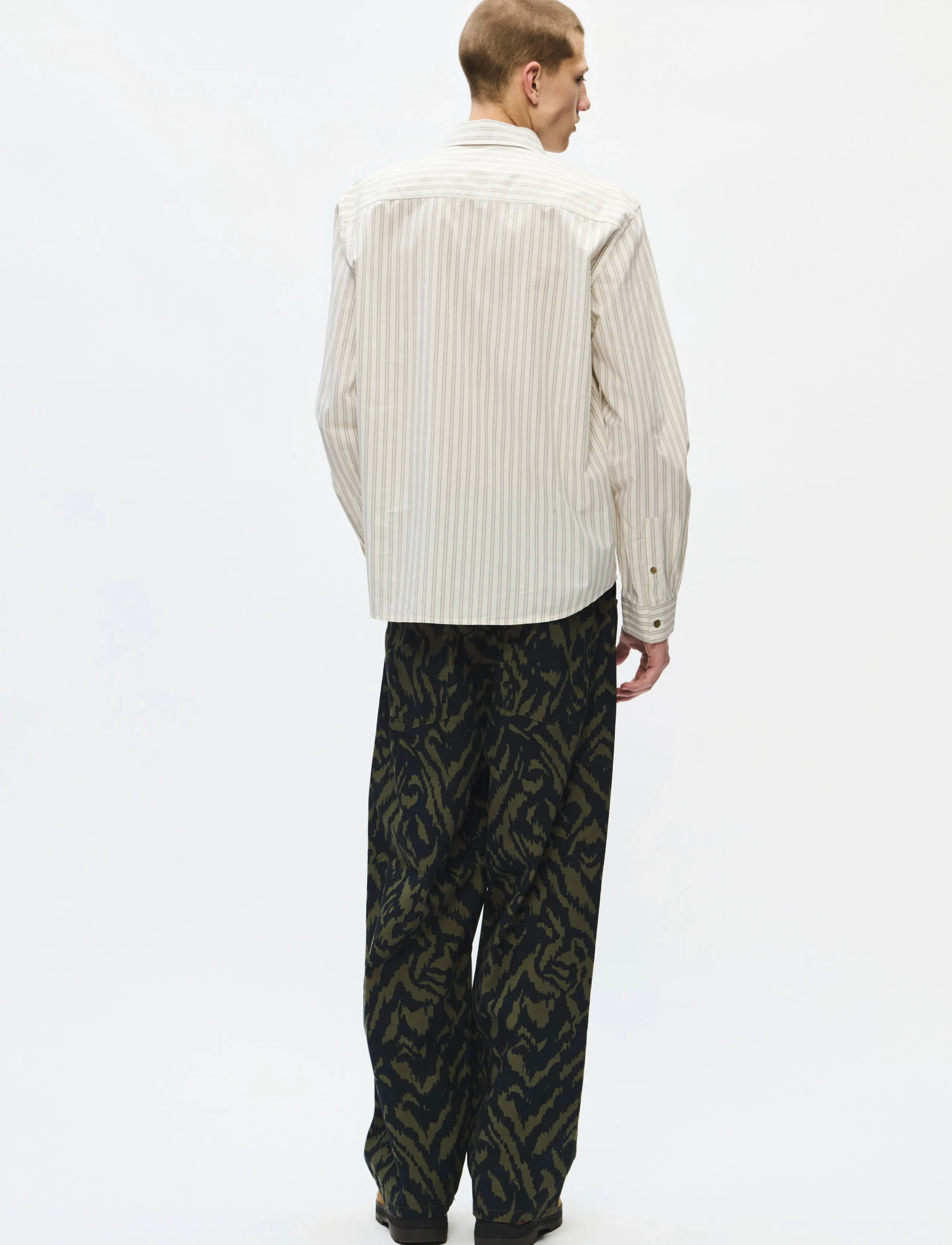 WOOD WOOD - WWAdrian shirt 25444 - silver birch stripe - 3