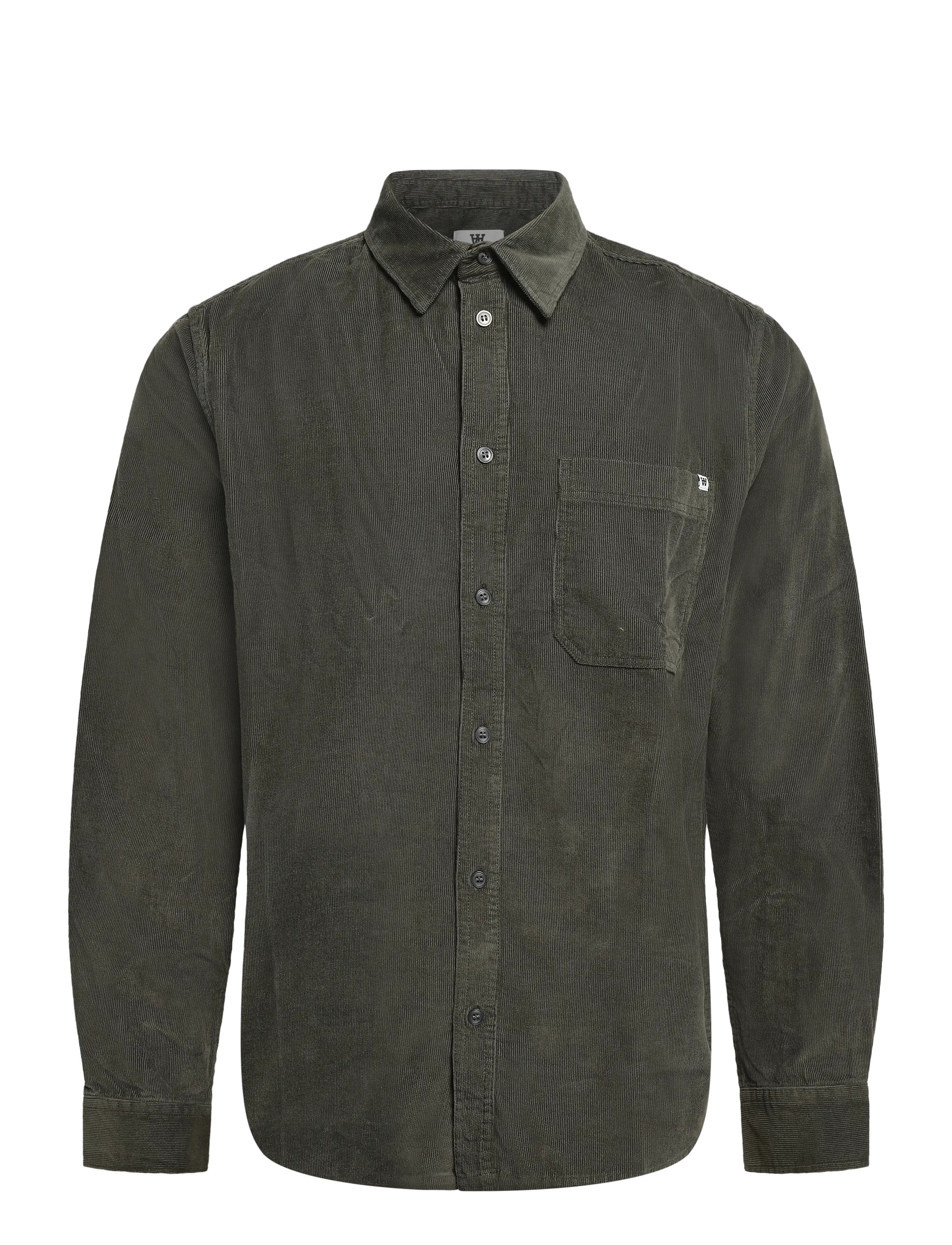 WOOD WOOD WWAdrian shirt 25445 - Wood Wood Double A - DEEP DEPTHS / khaki/green