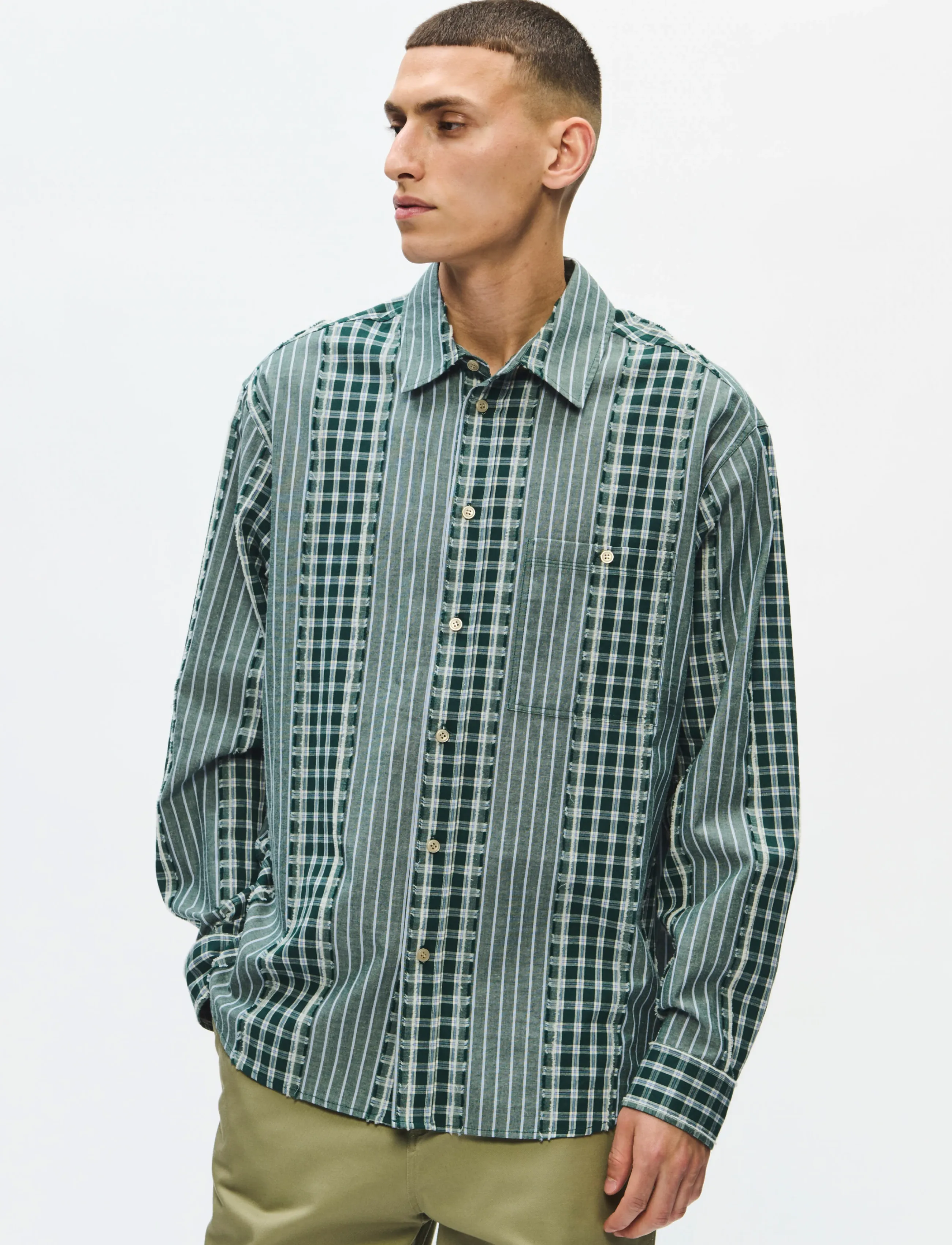 WOOD WOOD WWCooper shirt 25450 - Tøj - PANDEROSA PINE CHECK / green