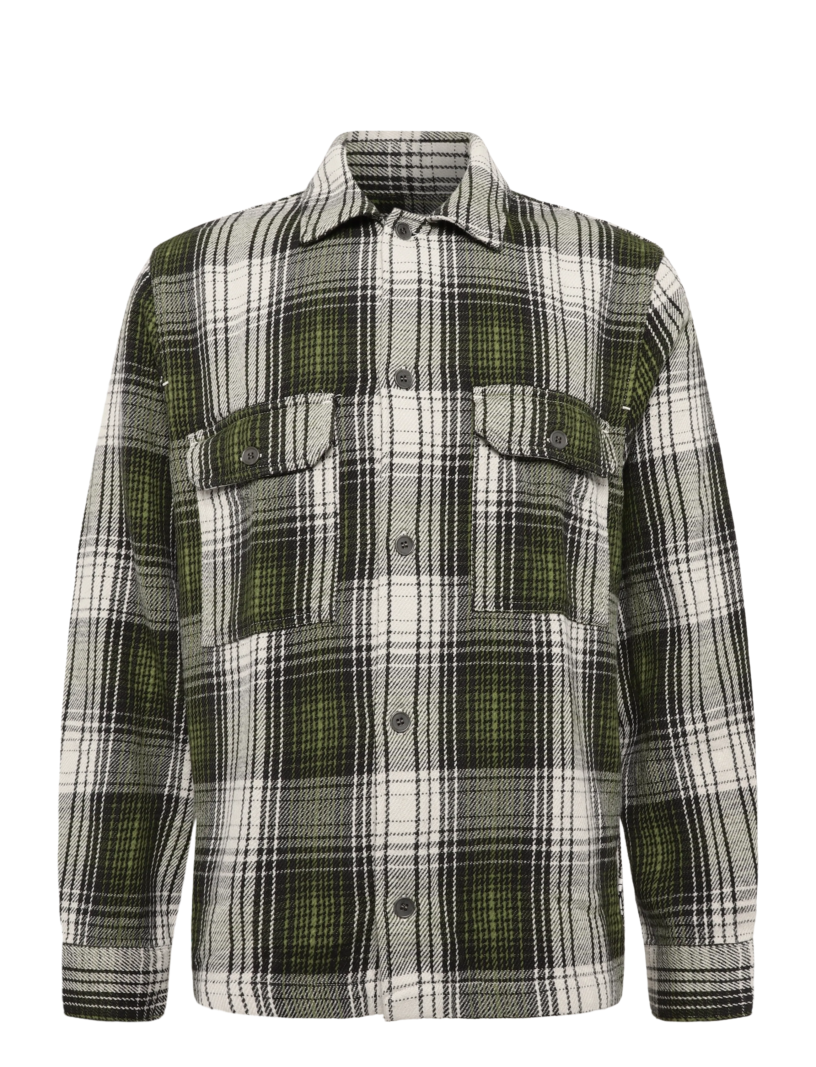 WOOD WOOD - WWClay overshirt 25452 - flanell-hemden - going green check - 1