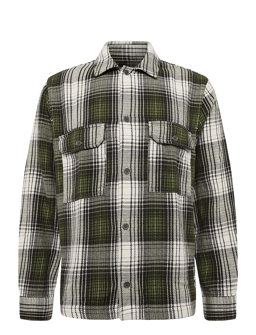 WOOD WOOD - WWClay overshirt 25452 - flanell-hemden - going green check - 1