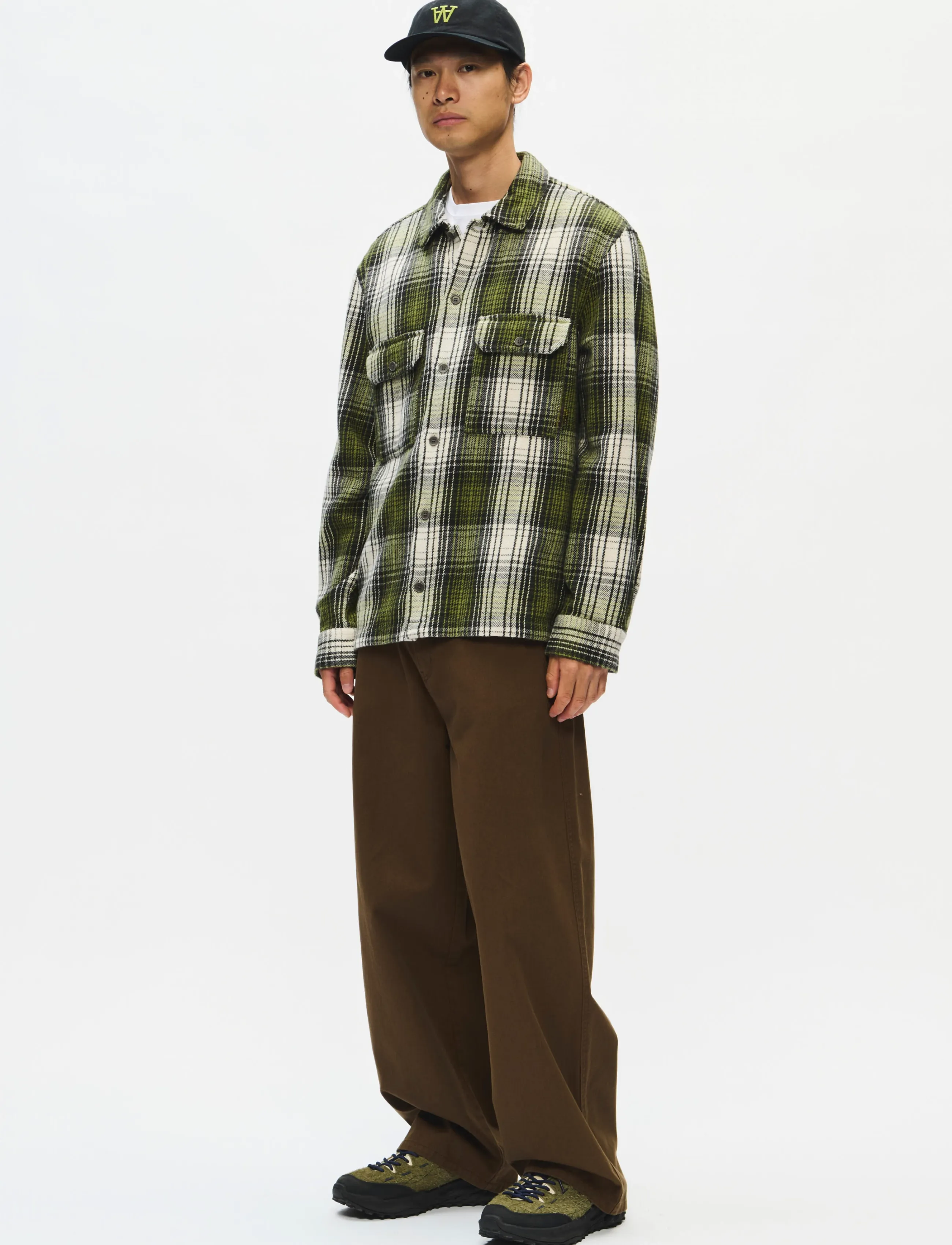 WOOD WOOD - WWClay overshirt 25452 - flanell-hemden - going green check - 3