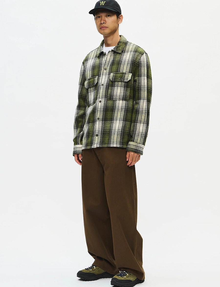 WOOD WOOD - WWClay overshirt 25452 - flanell-hemden - going green check - 3