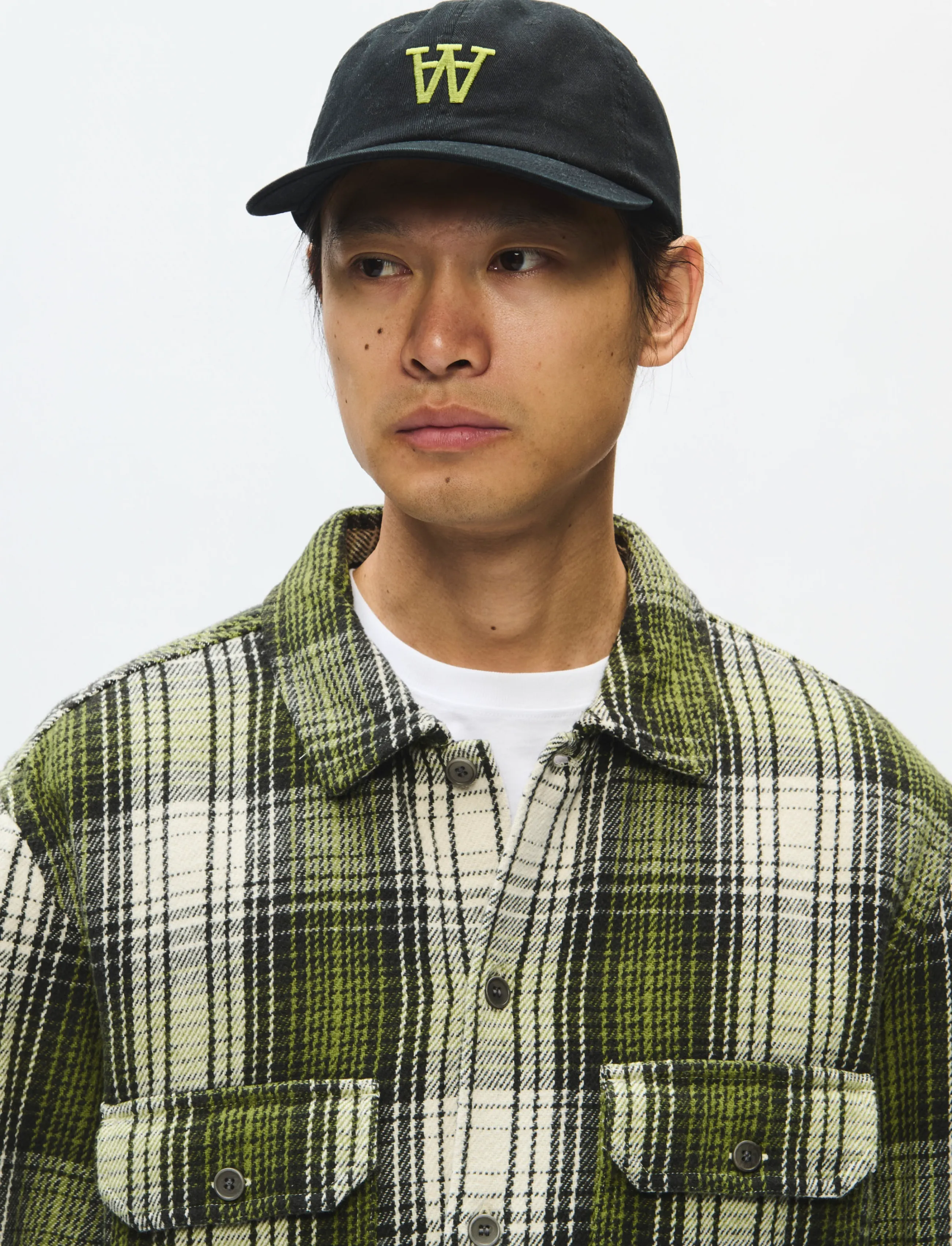WOOD WOOD - WWClay overshirt 25452 - flanell-hemden - going green check - 5