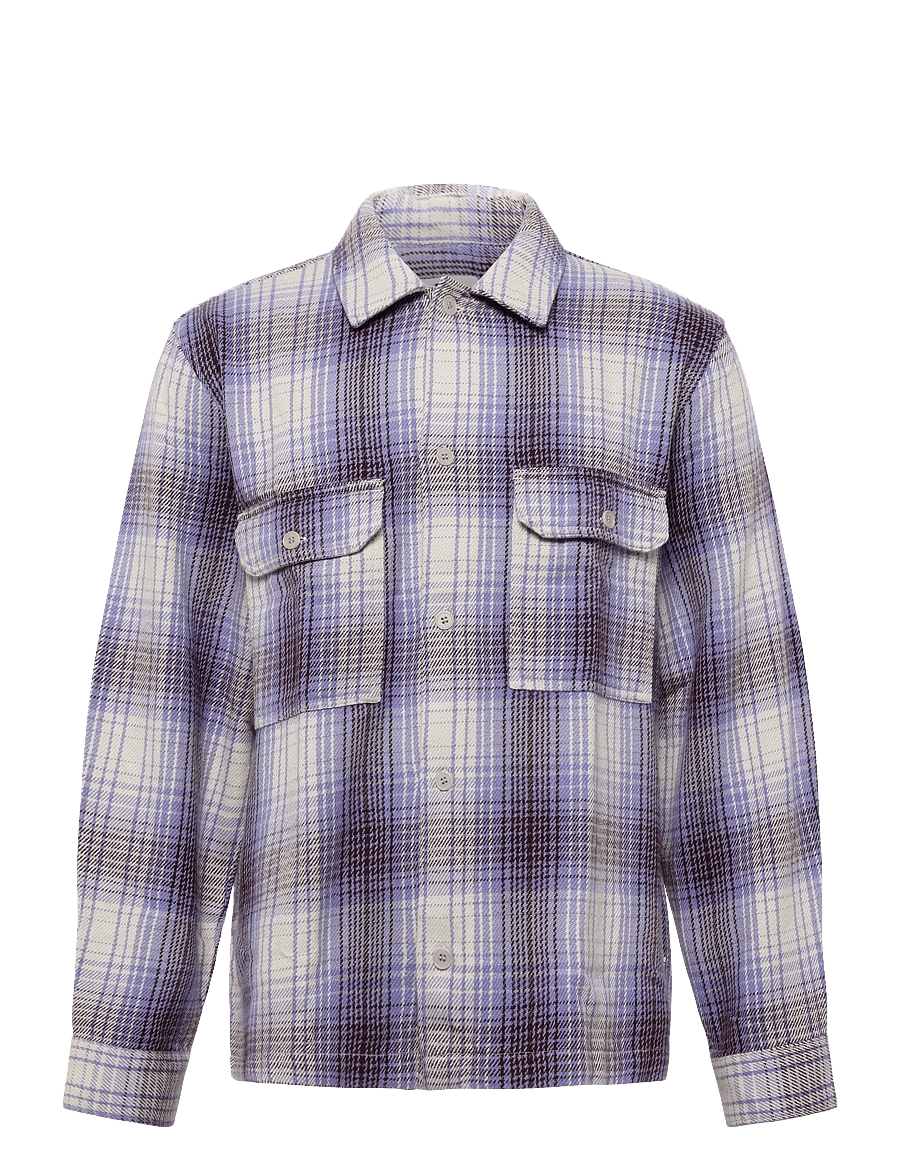 WOOD WOOD - WWClay overshirt 25452 - flanellskjortor - persian violet check - 1