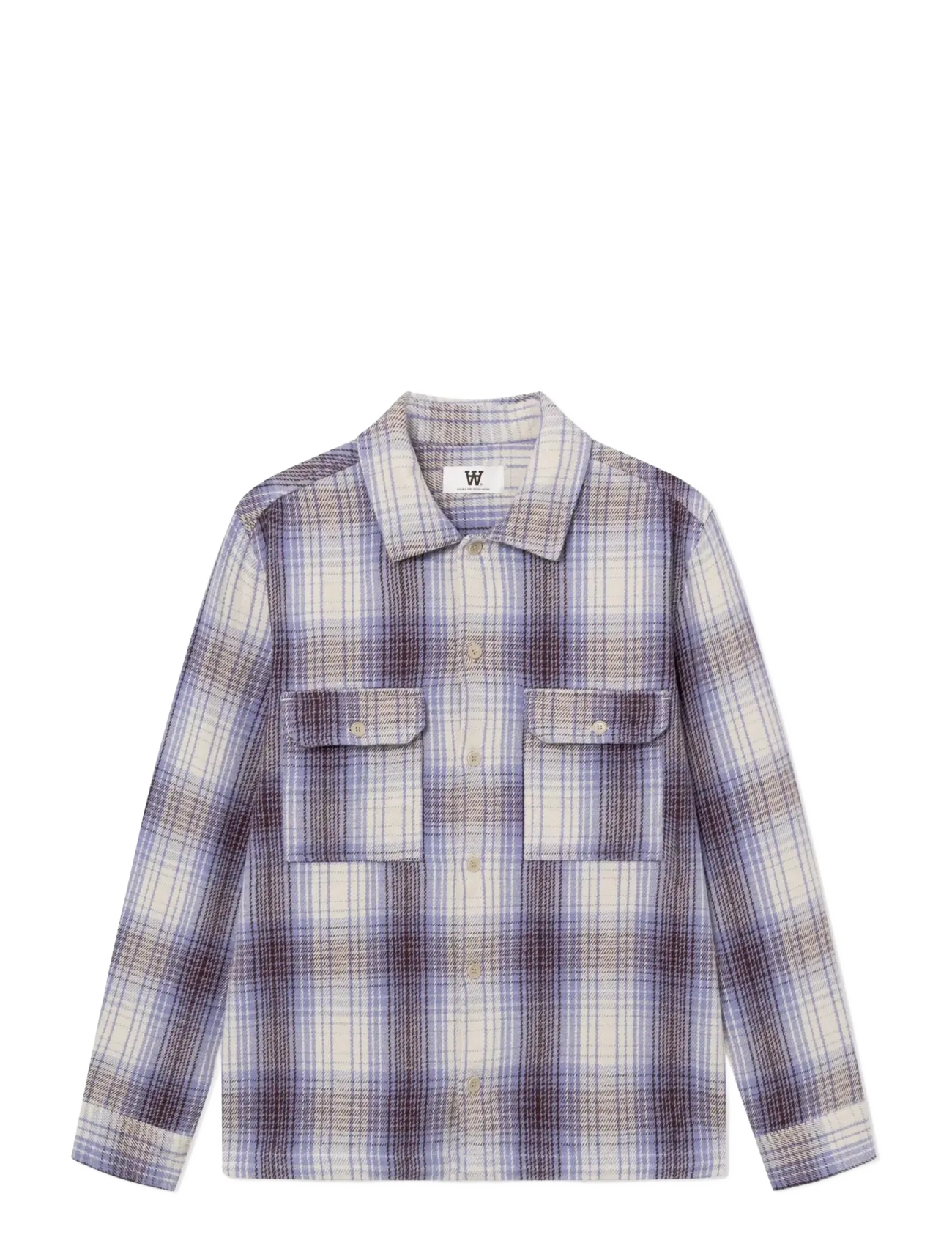 WOOD WOOD - WWClay overshirt 25452 - persian violet check - 1