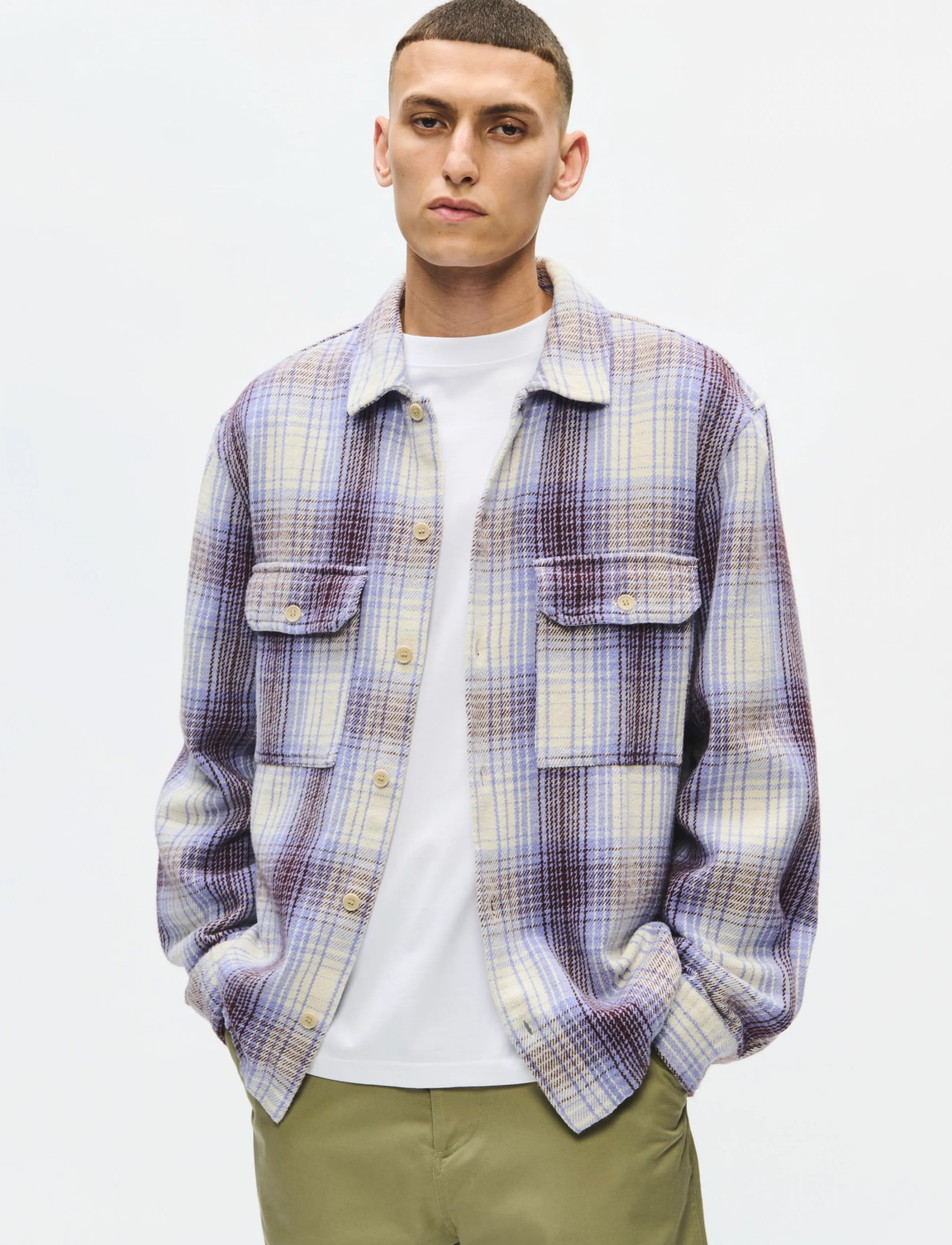 WOOD WOOD WWClay overshirt 25452 - Hemden - PERSIAN VIOLET CHECK / purple