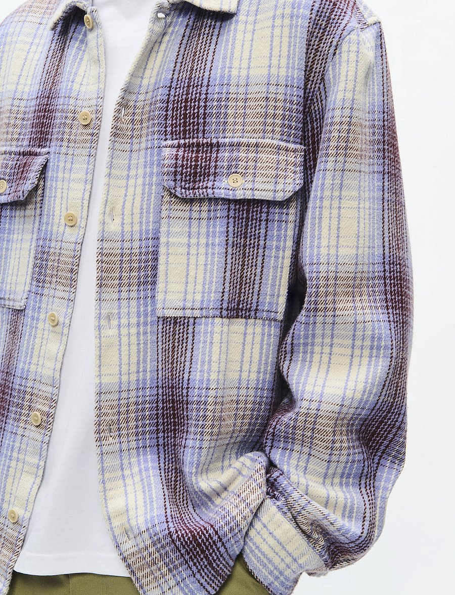 WOOD WOOD - WWClay overshirt 25452 - flanellskjortor - persian violet check - 5