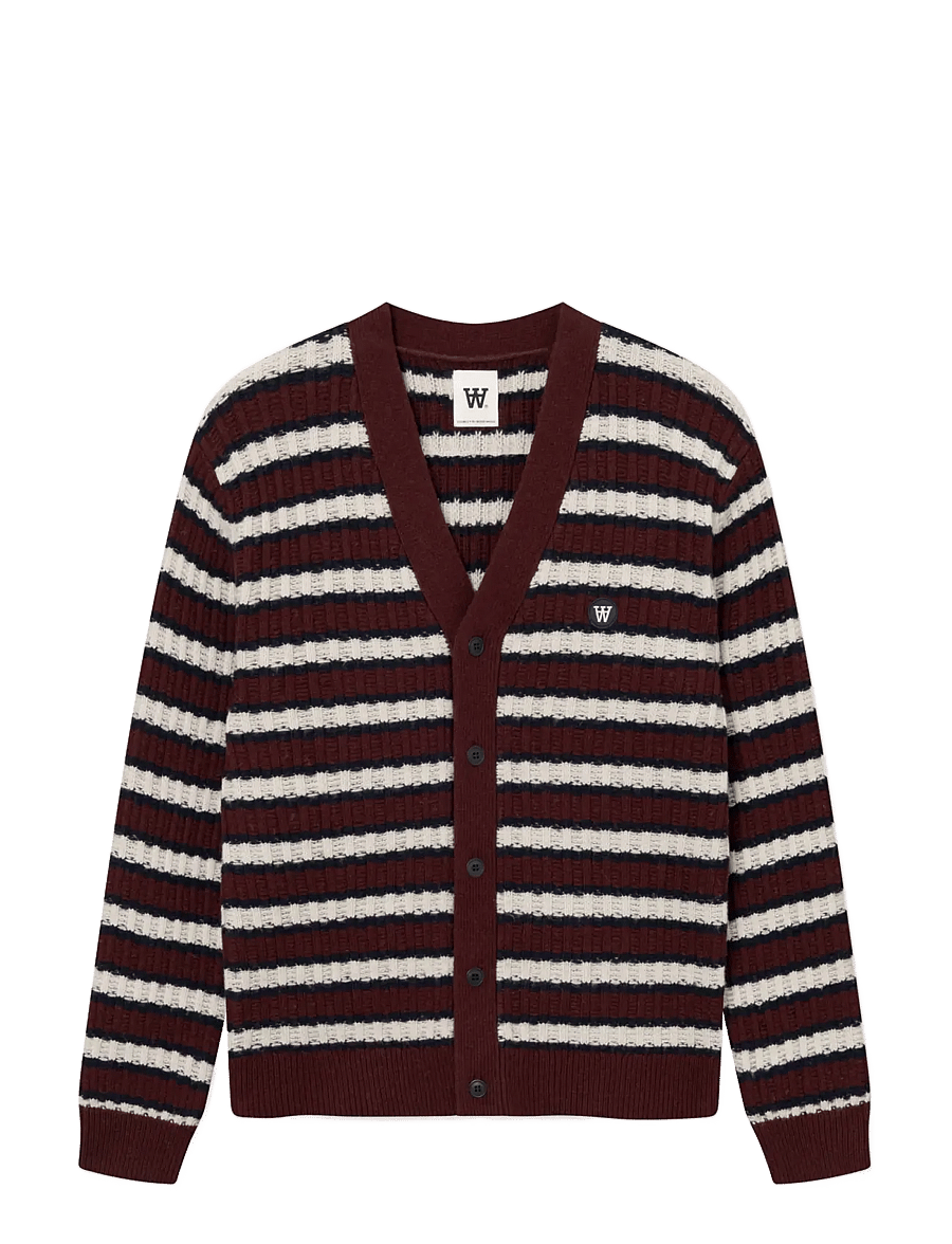 WOOD WOOD - WWClaes cardigan 25482 - cardigans - decadent chocolate stripe - 1