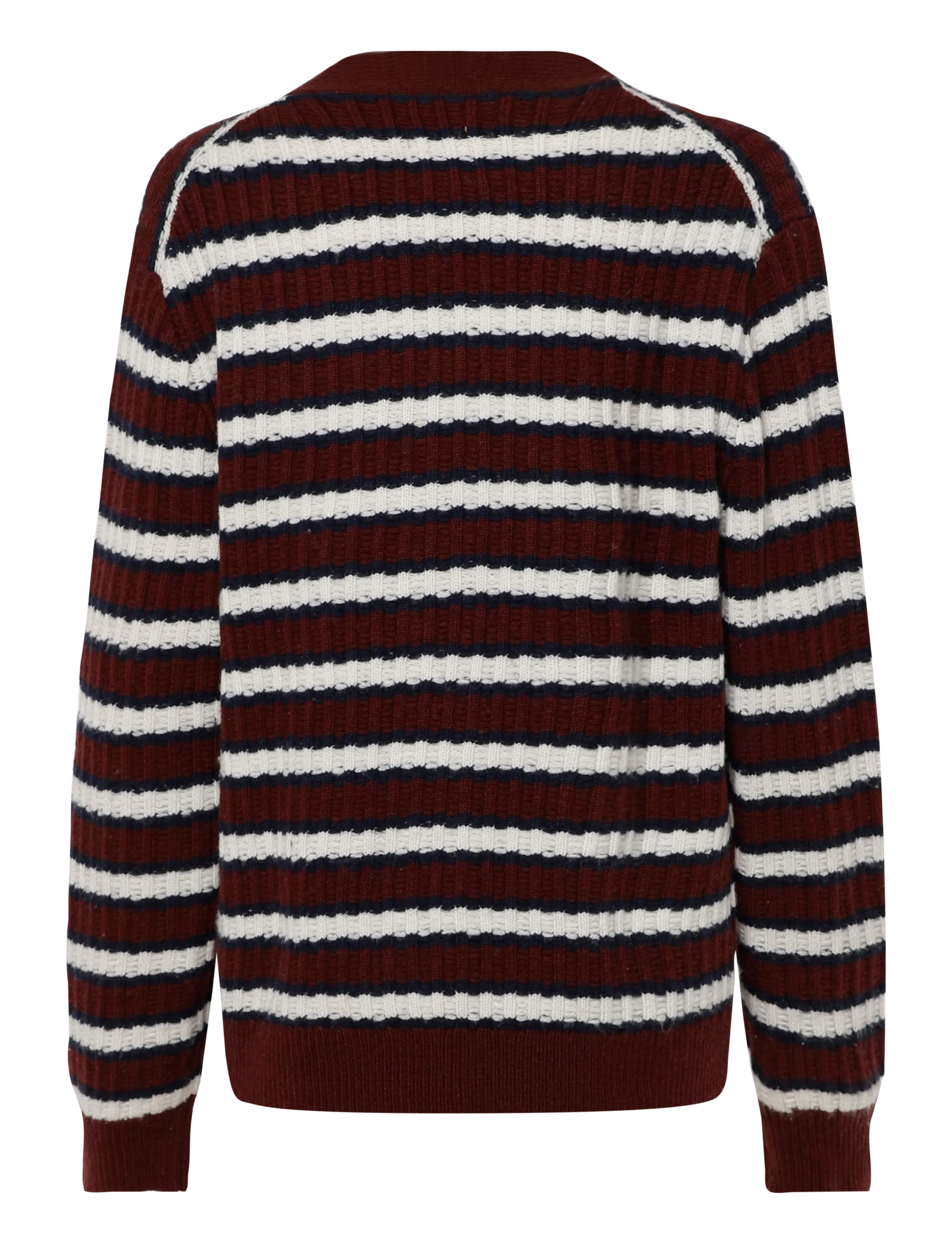 WOOD WOOD - WWClaes cardigan 25482 - koftor - decadent chocolate stripe - 2