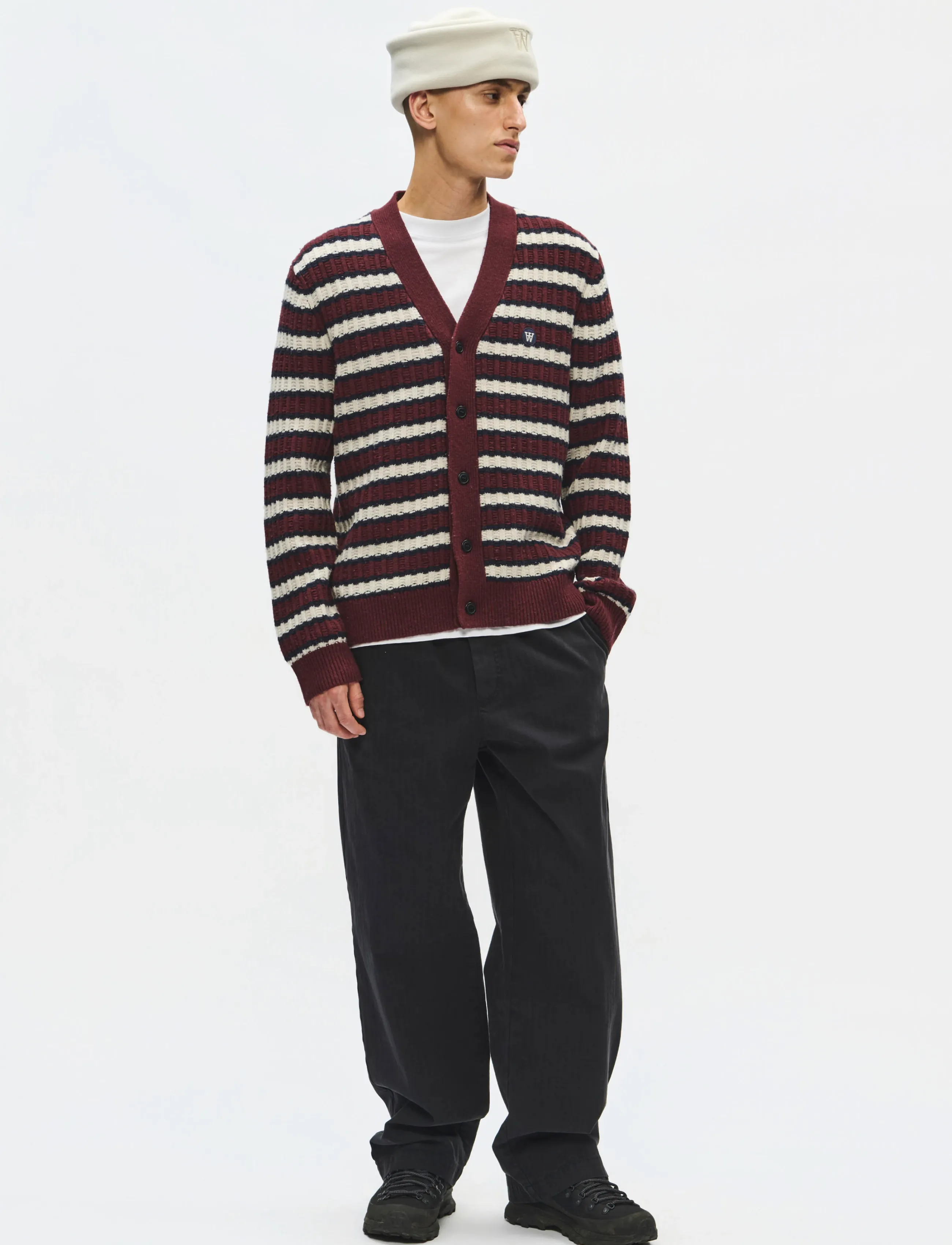WOOD WOOD - WWClaes cardigan 25482 - cardigans - decadent chocolate stripe - 2